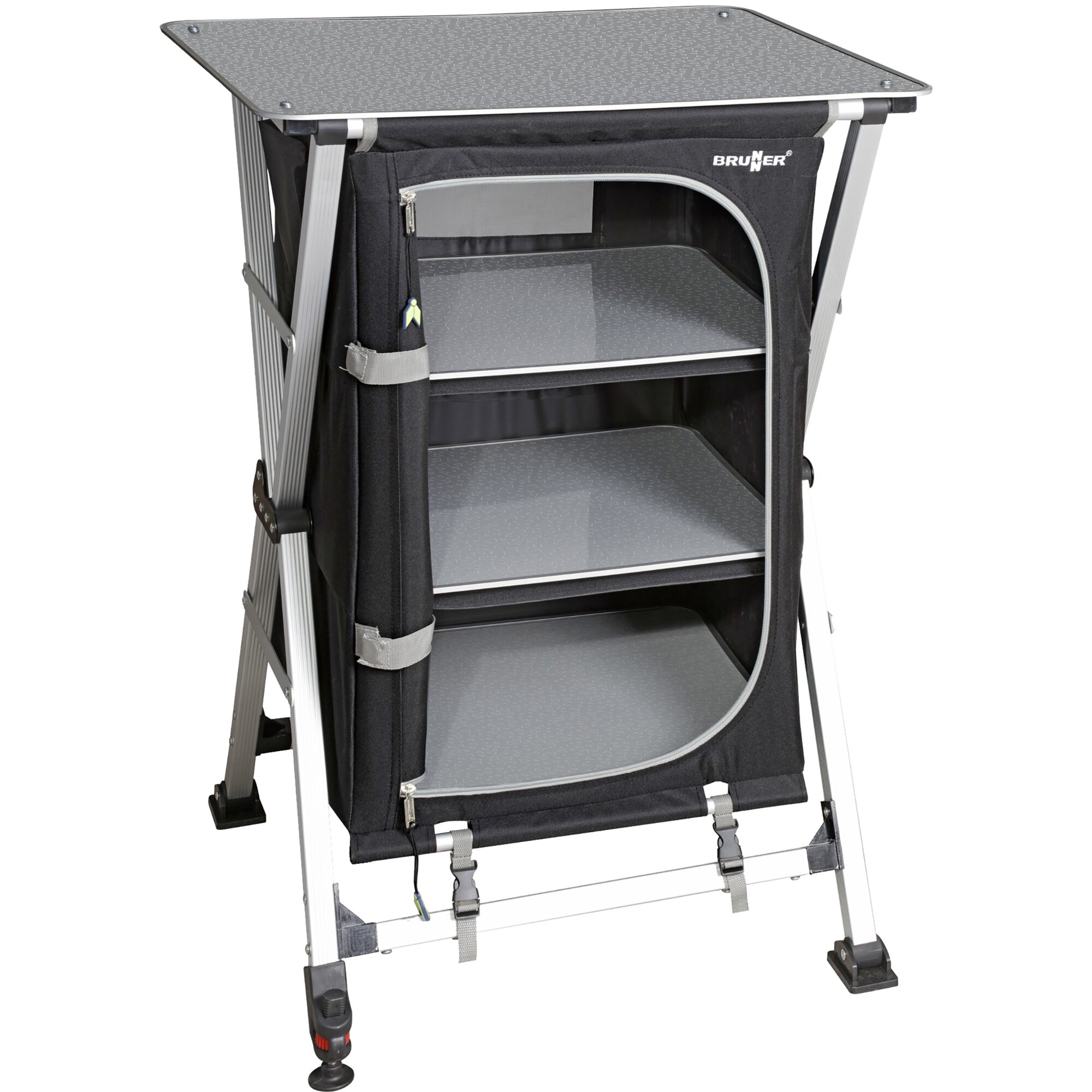 Camping Cabinet, black, Azabache LS Cross Square