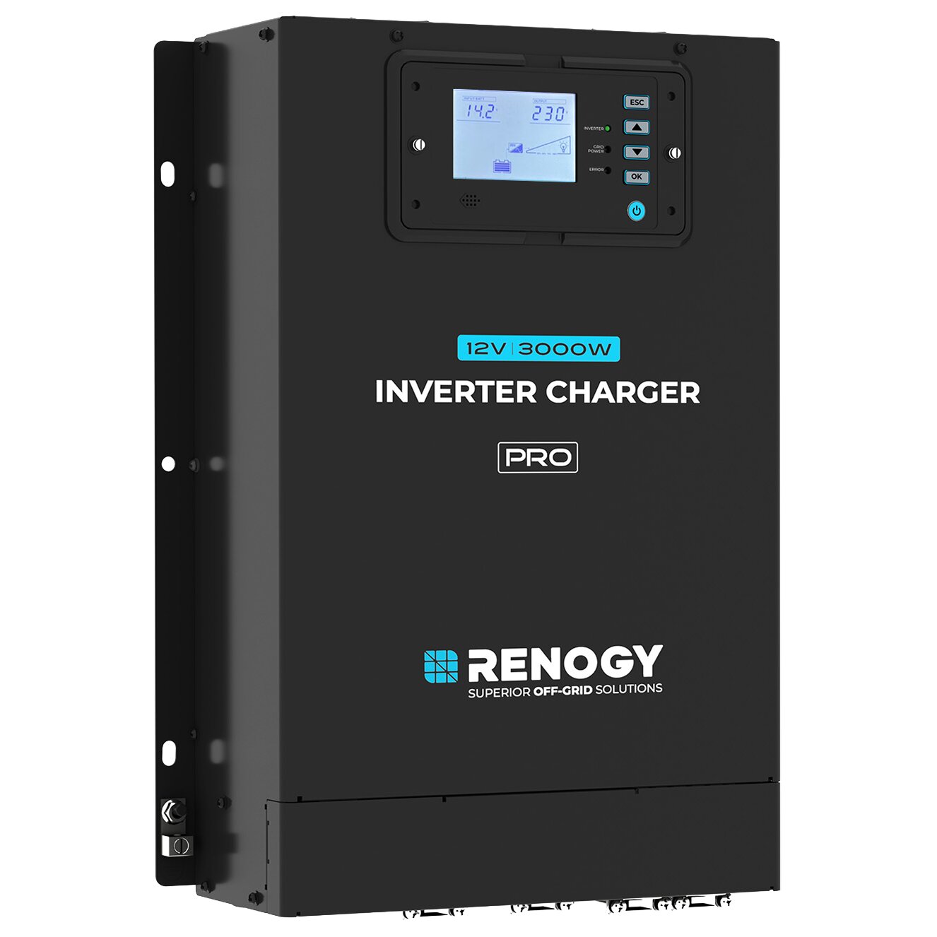 Inverter 3000 W with Charger 120 A and Display