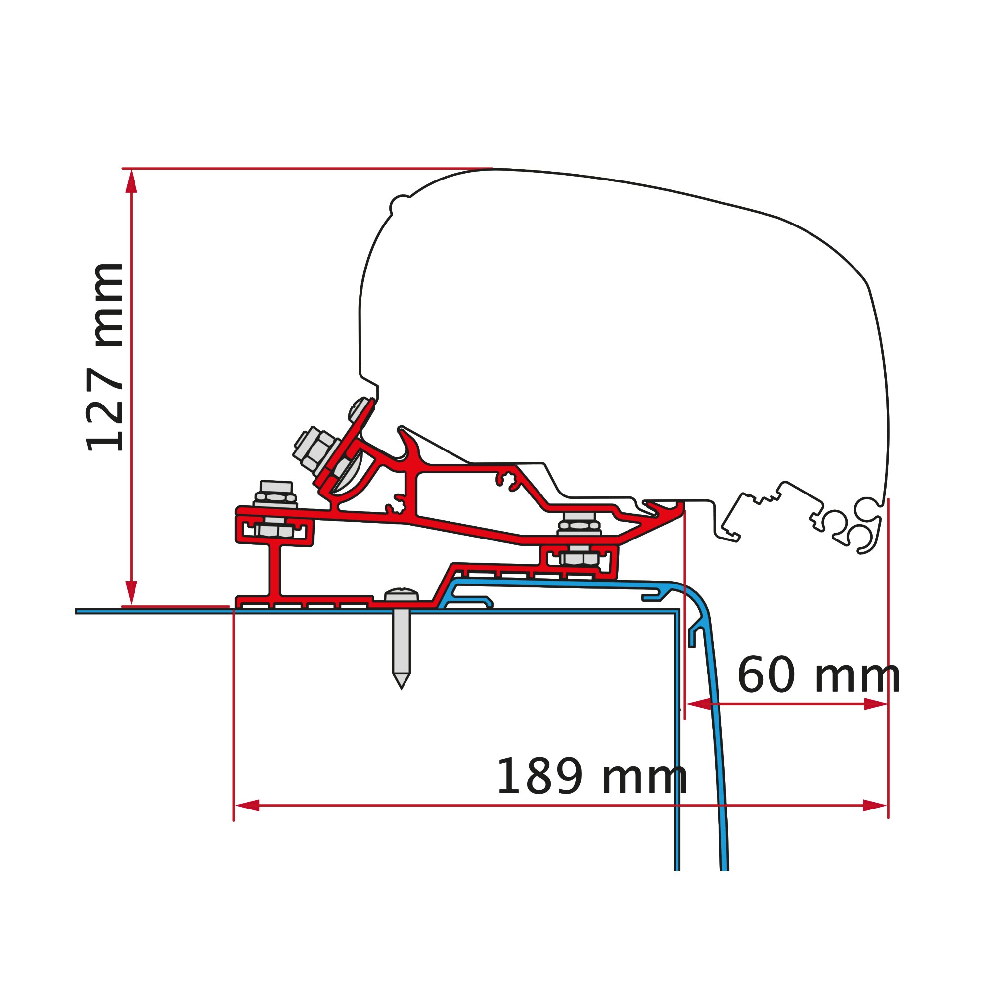Awning Adapter Rapido C Line for F80, 400 cm