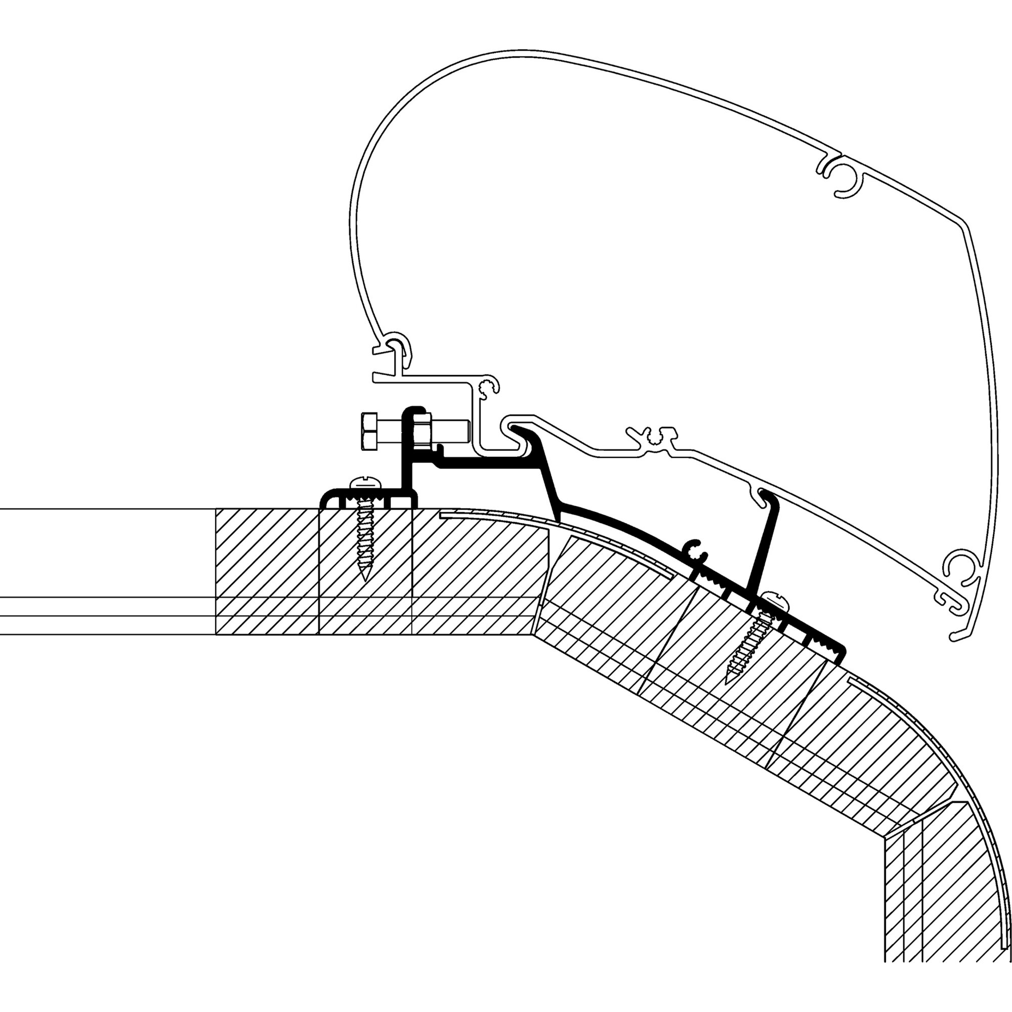 Adapter LMC Explorer And Cruiser Built Since 2018 For TO Series 6 And 9, 3,50 m