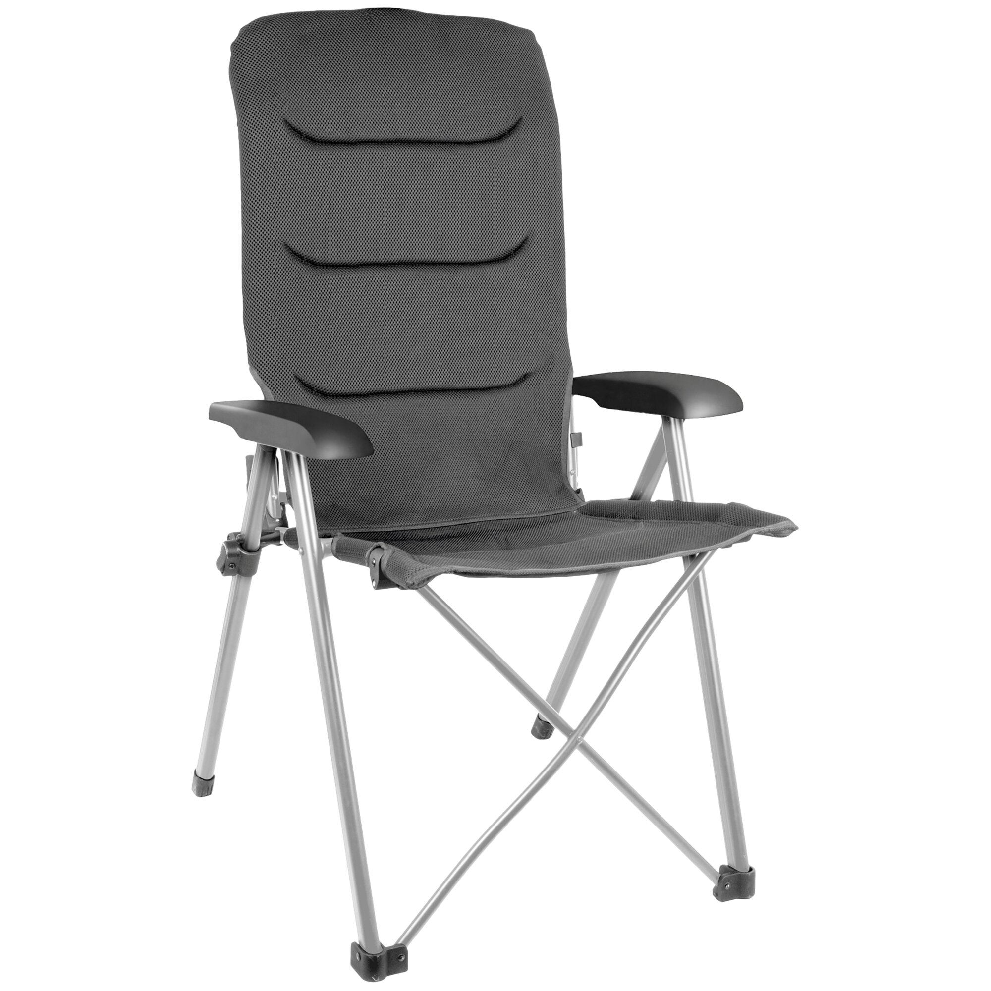 Camping Chair Dynafold Recliner Outdoor Chair, dark grey