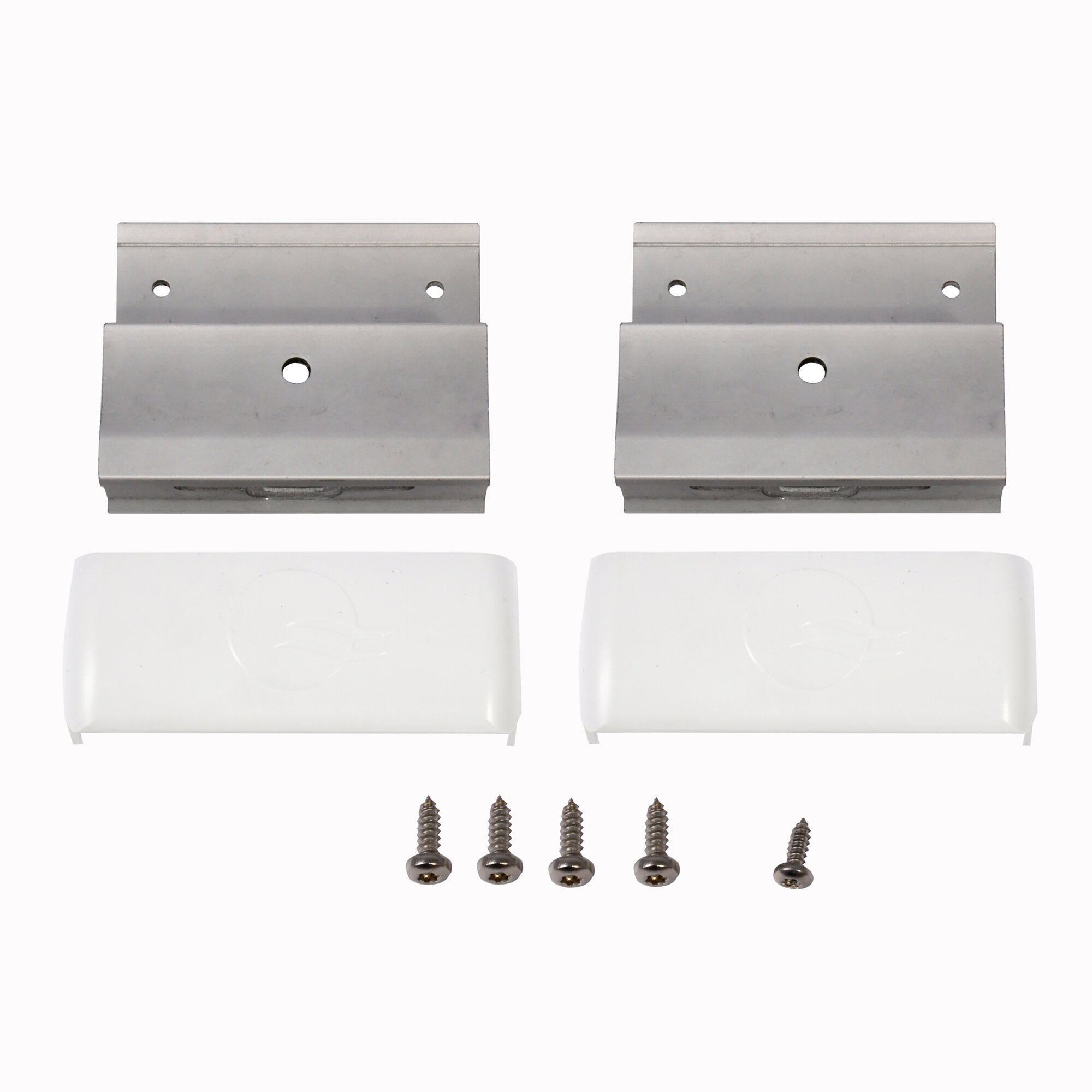 Support Brackets with Cover Caps for Thule Roof Rack, white