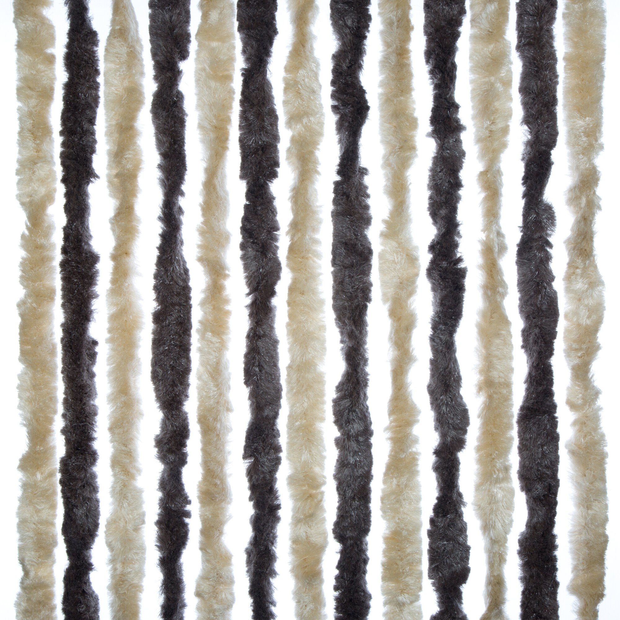 Fleece Curtain 100 cm wide, dark brown/beige