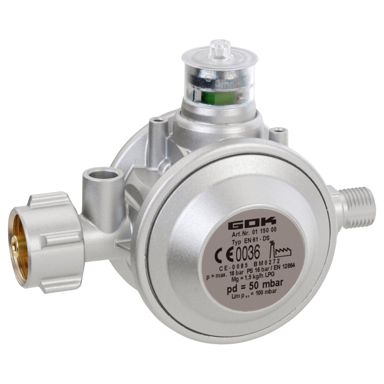Gas Regulator 1.5 kg/h KLF x G1/4LH-KN UEDS
