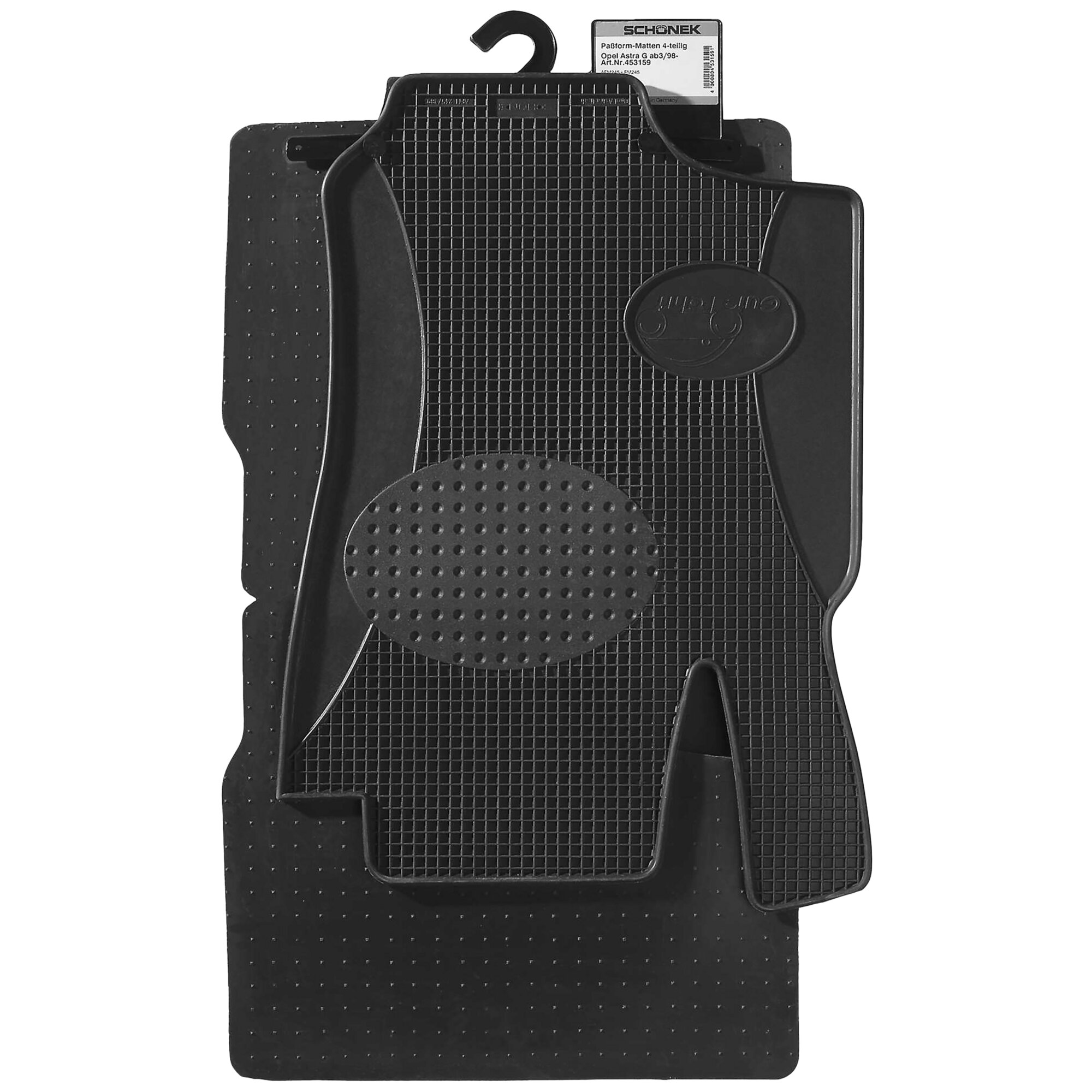Fitted Rubber Mat, 3 pcs, for VW T5/T6, 2-seater