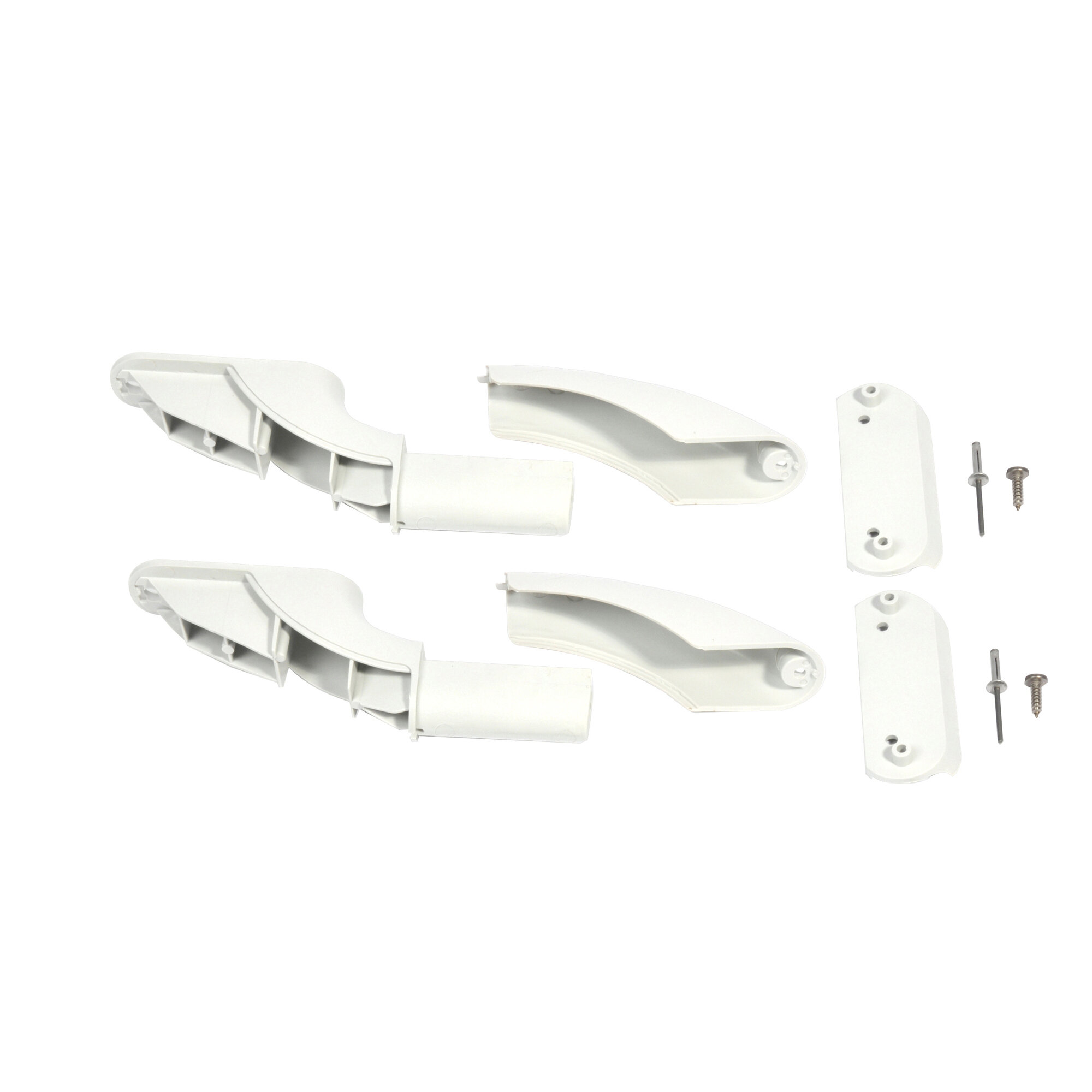 End Piece Complete for Thule Roof Rack, white