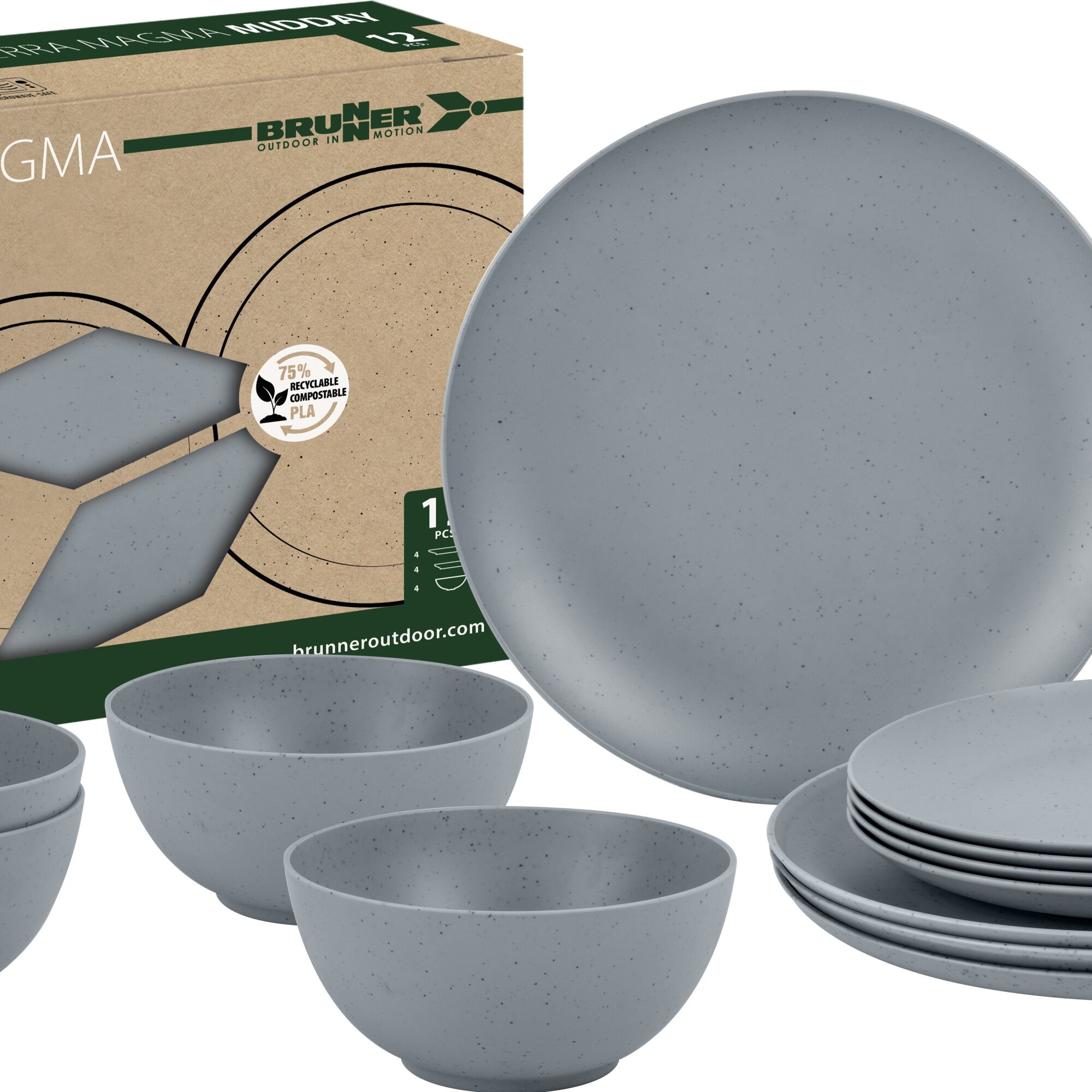 Tierra Magma Tableware Set, 12 pcs
