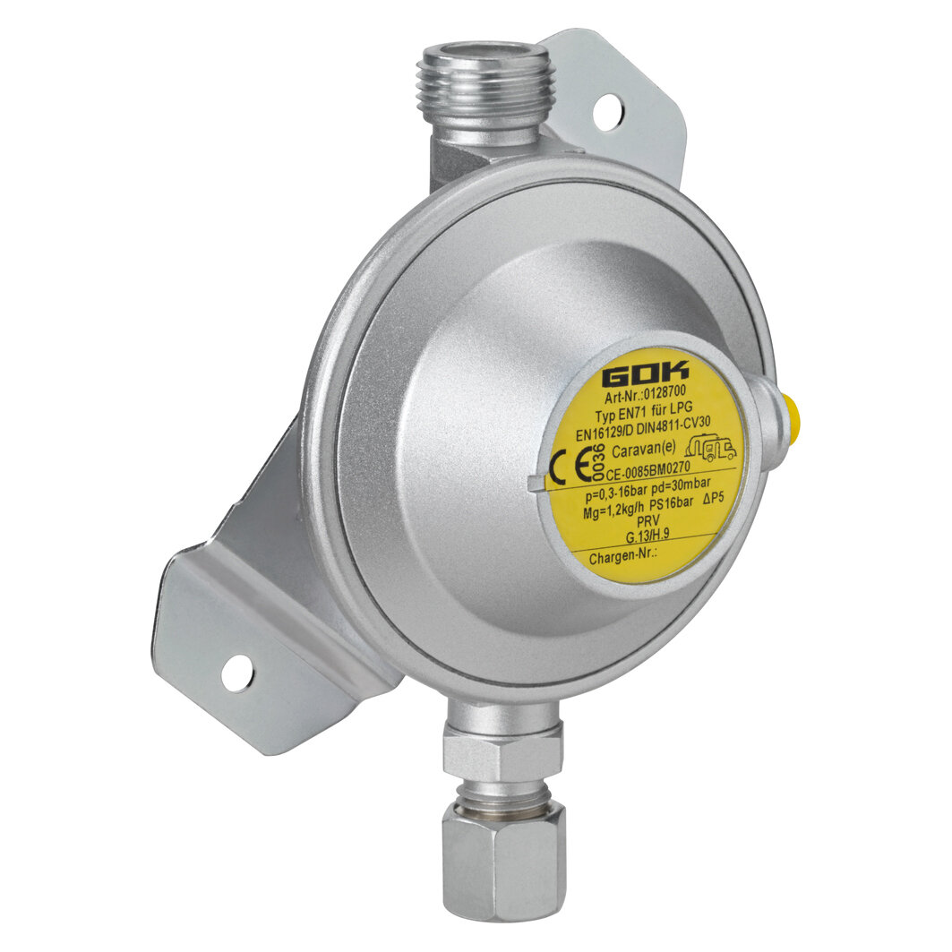 Low Pressure Regulator 1.2 kg/h, AG M20 x 1.5 x RVS 10
