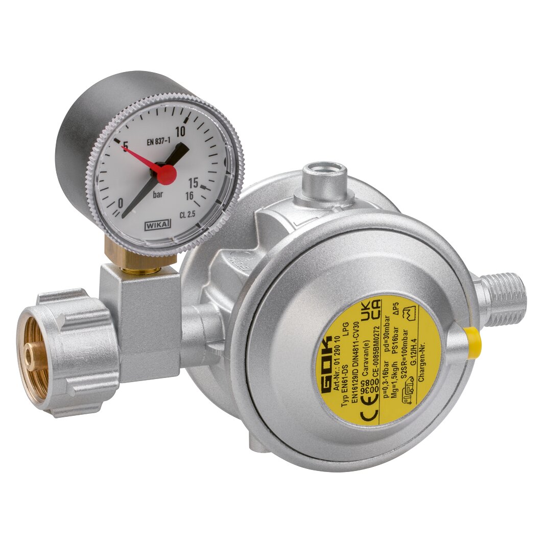 Low Pressure Regulator 1.5 kg/h, with pressure gauge