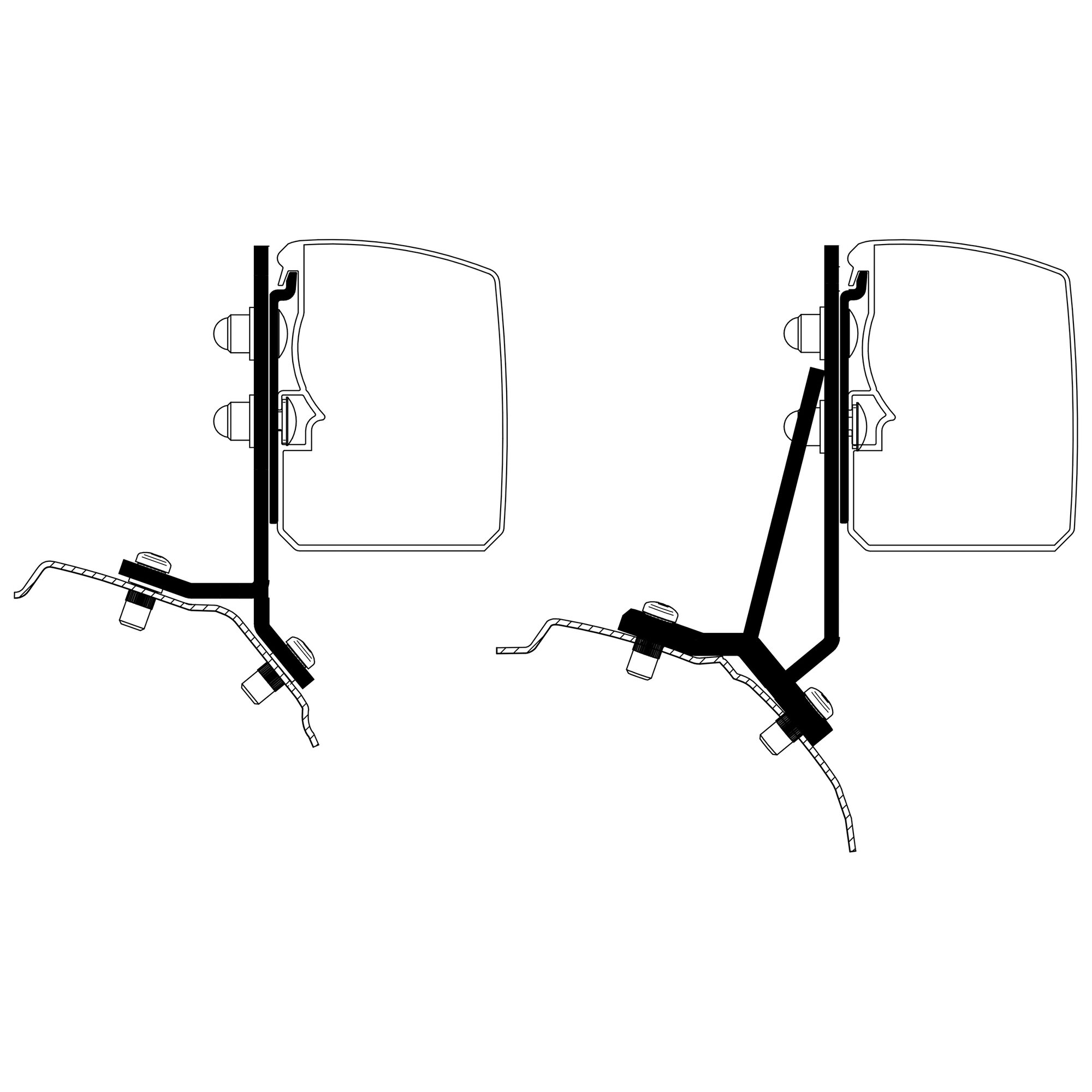 Adapter Ford Transit / Tourneo Custom Minivan for Thule 3200