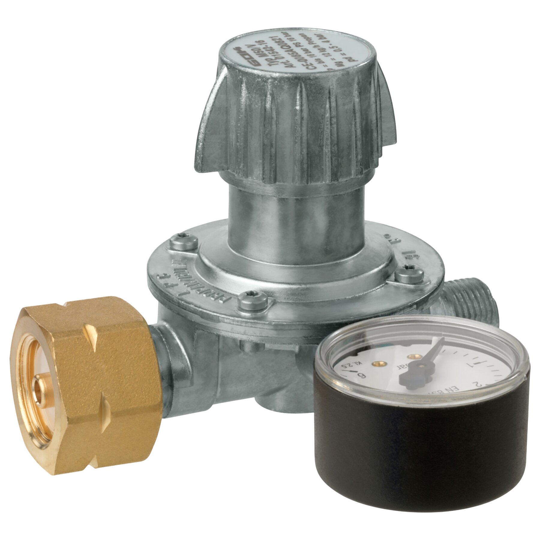 Gas Regulator M50-V, 12 kg/h, 0.5 – 4 bar Komb.A x G3/8LH-KN Man.