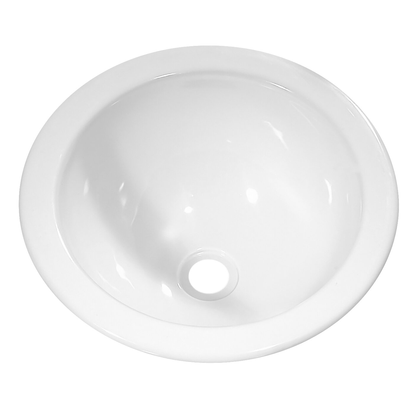Inset Sink Round, 290 mm, white
