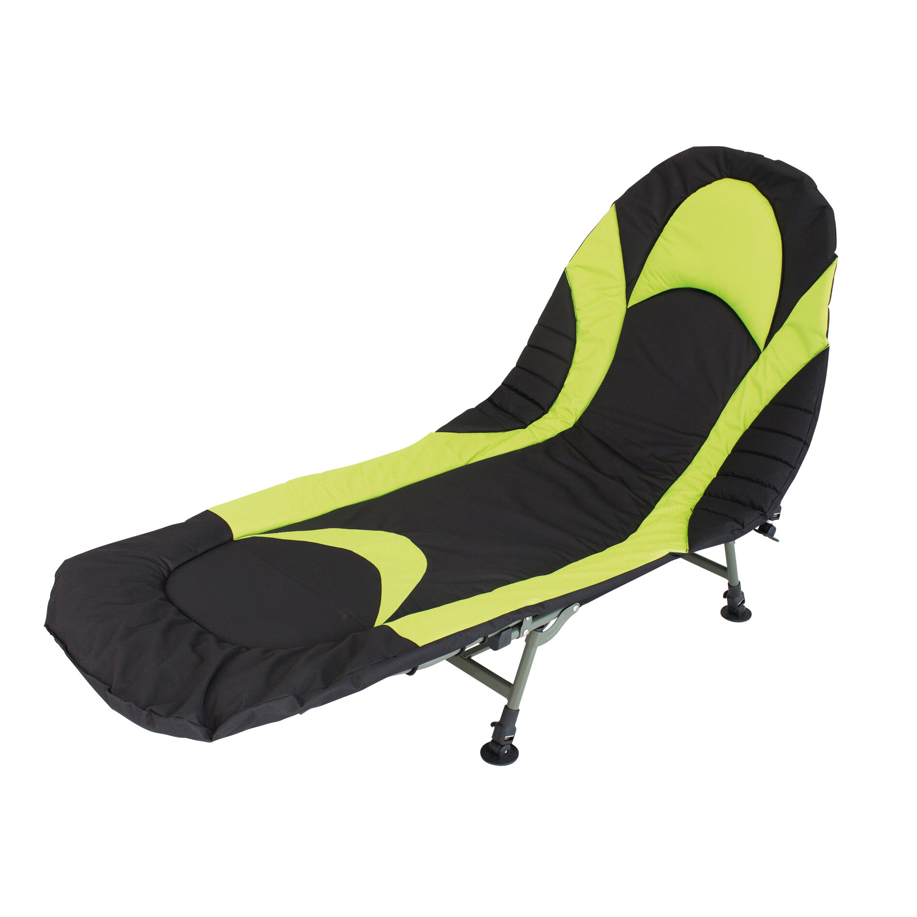 Camp Bed Queen, black lime