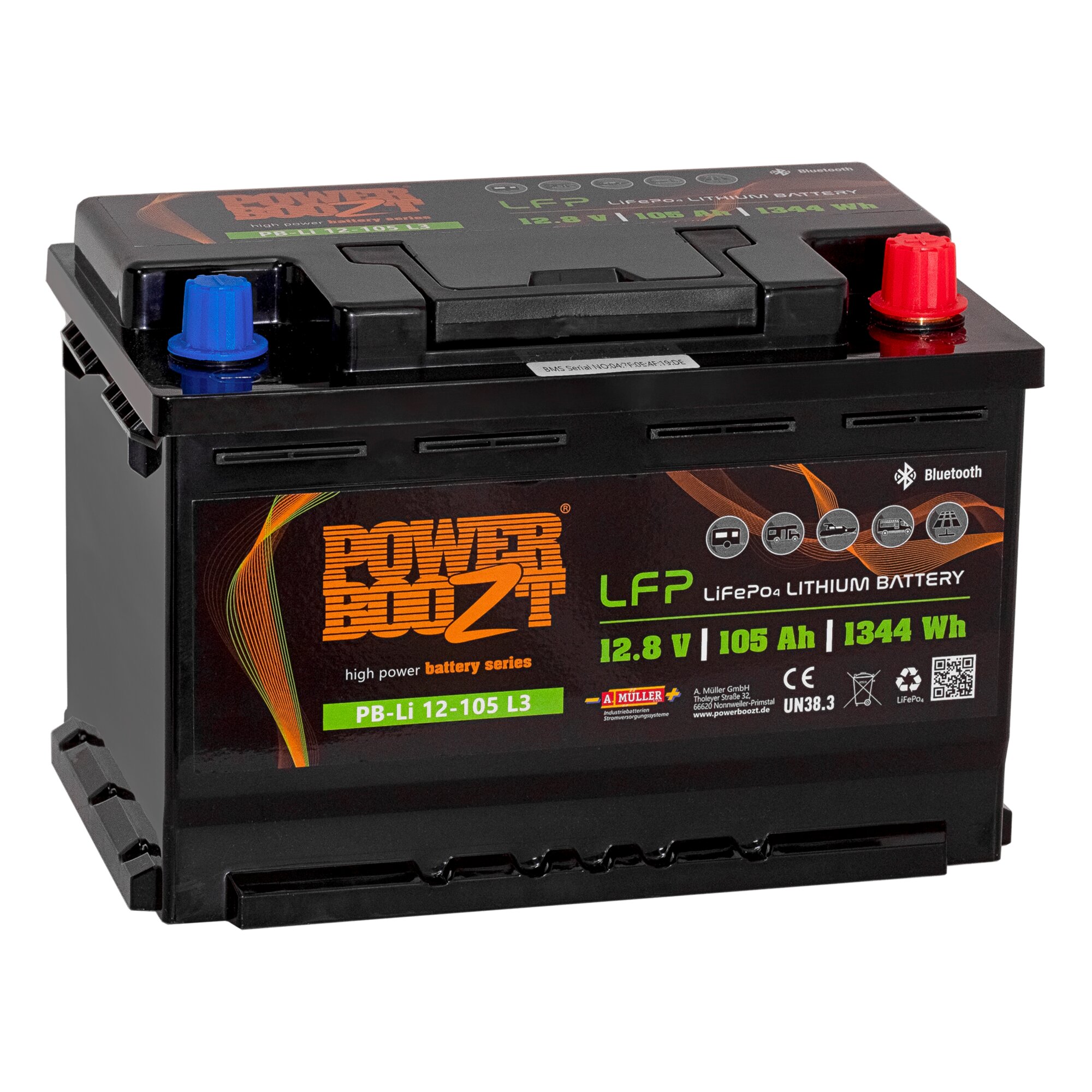 Lithium Battery LiFePO4, 105 Ah