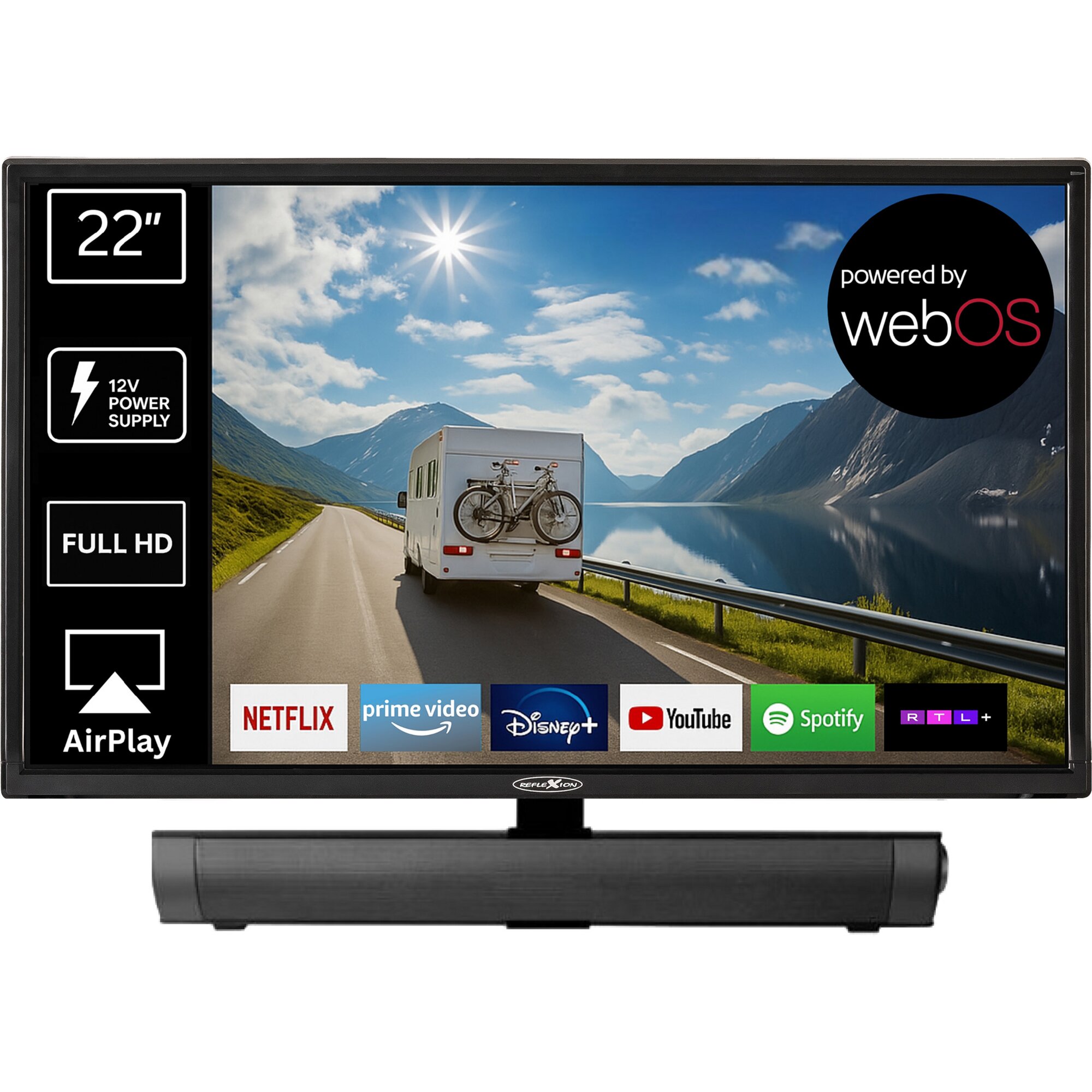 TV Reflexion LED22iBT Set  Including Soundbar, Screen Size 21,5" (55 cm)