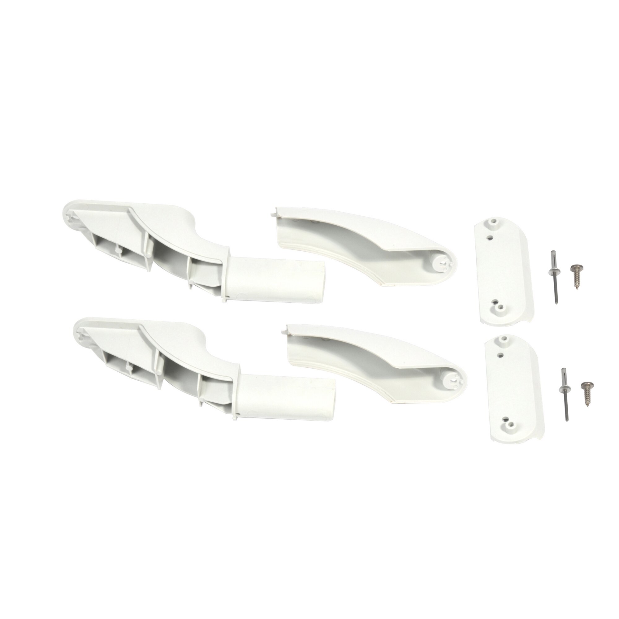 End Piece Complete for Thule Roof Rack, white