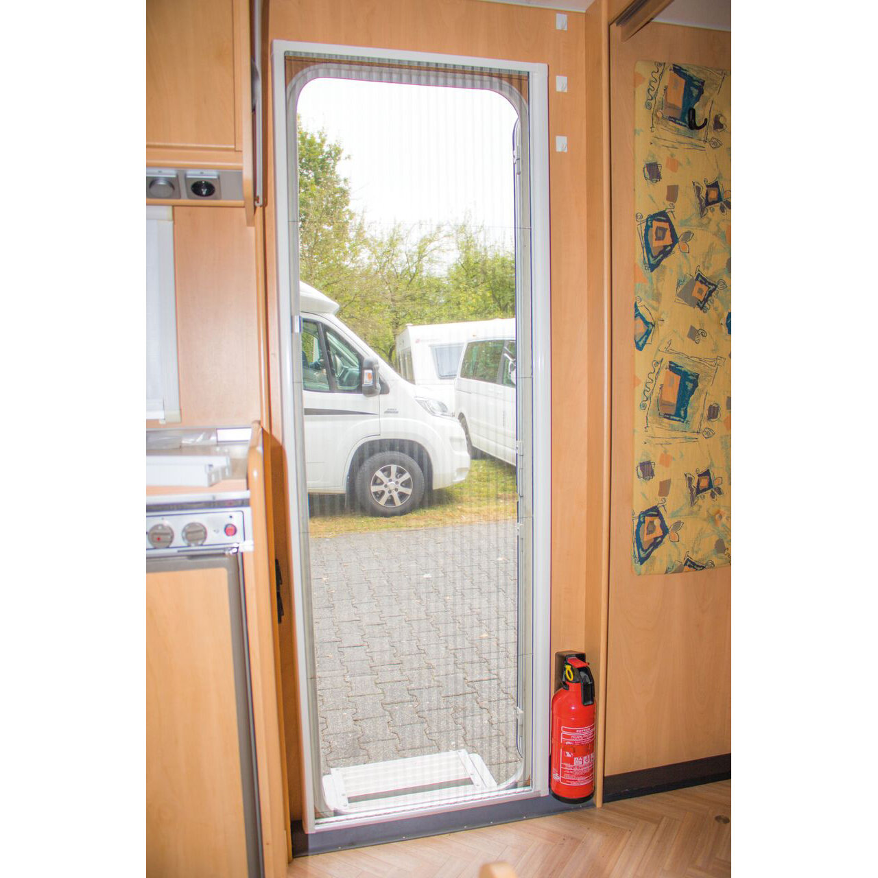 Pleated Fly Screen Door REMIcare II +, 1800 mm, 58 mm, for caravans