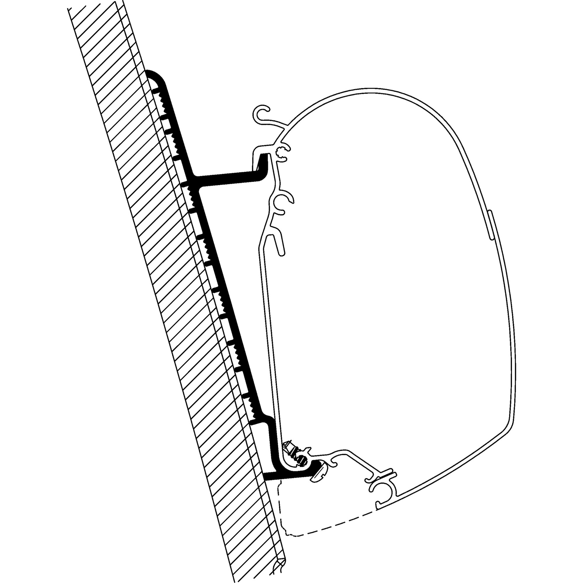 Adapter High Roof H3 for Fiat Ducato built 2006/ 07 for TO Series 5