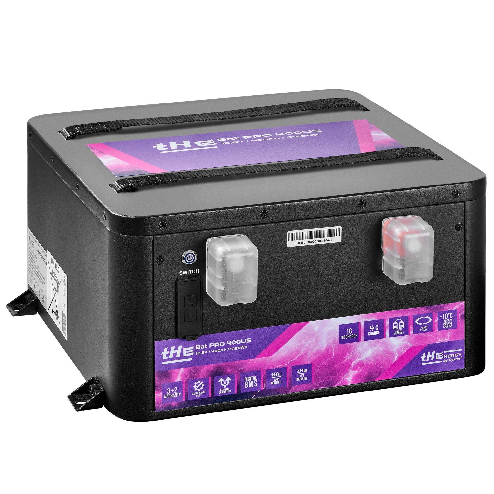 Lithium Battery Premium LiFePO4 tHE BatPro 400 US, 12.8 V, 400 Ah