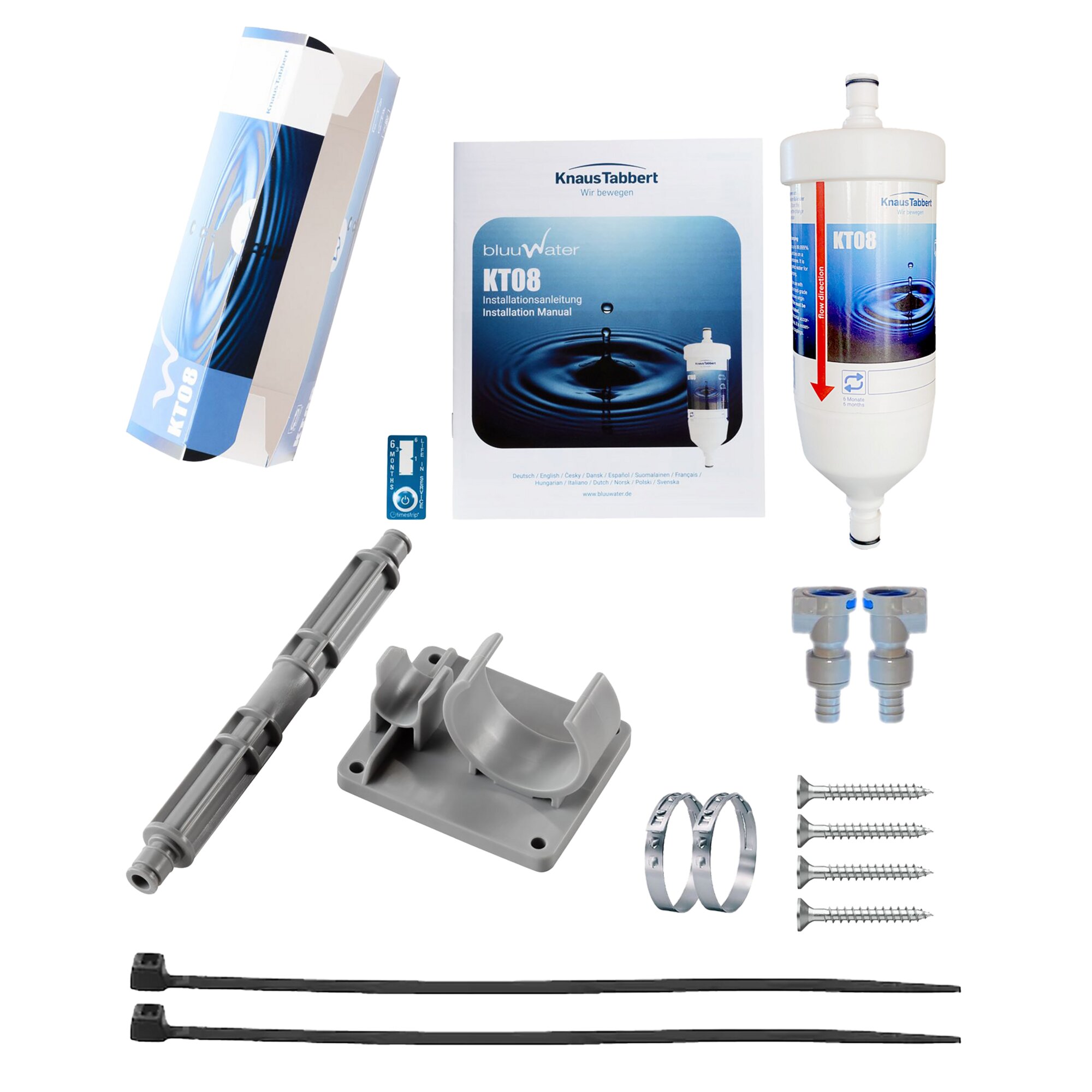 Conversion Kit Water Filter bluuwater, straight
