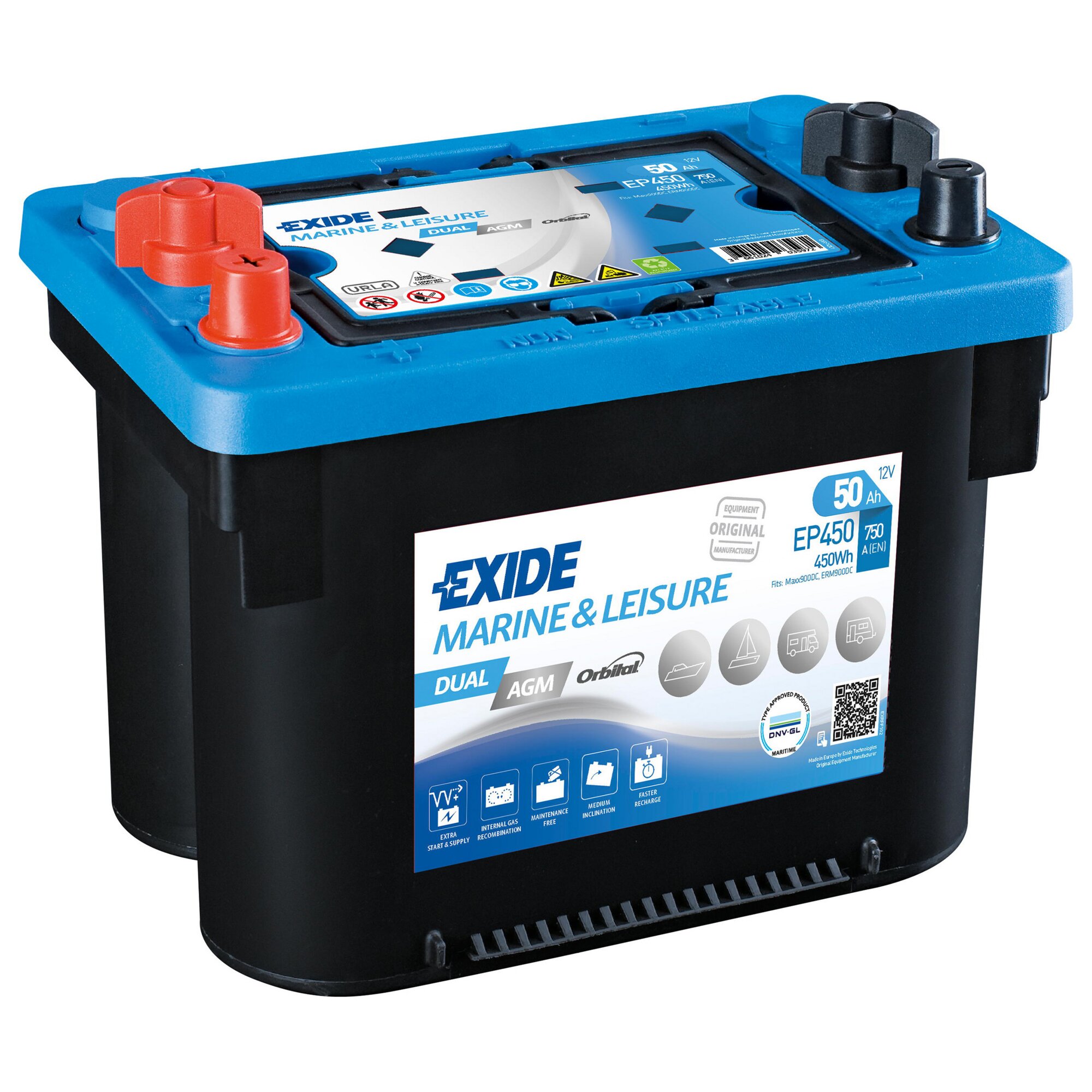 Battery Dual AGM, 50 Ah
