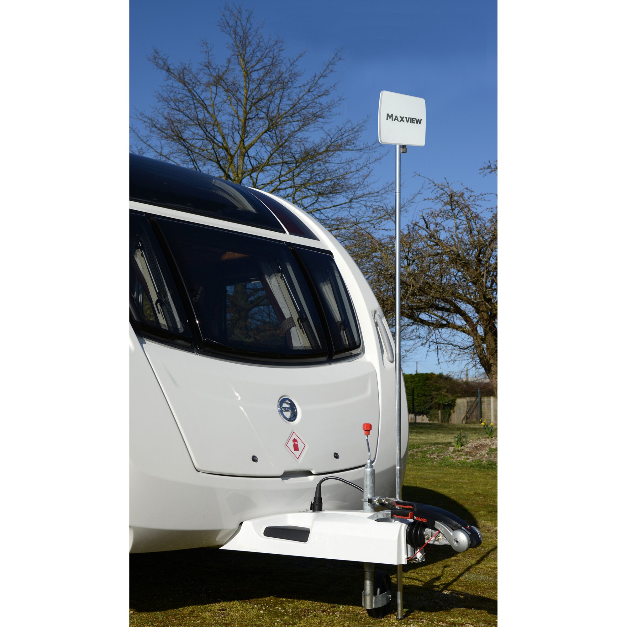 Mast with Drawbar Wheel Holder Router Set Maxview Roam Basecamp