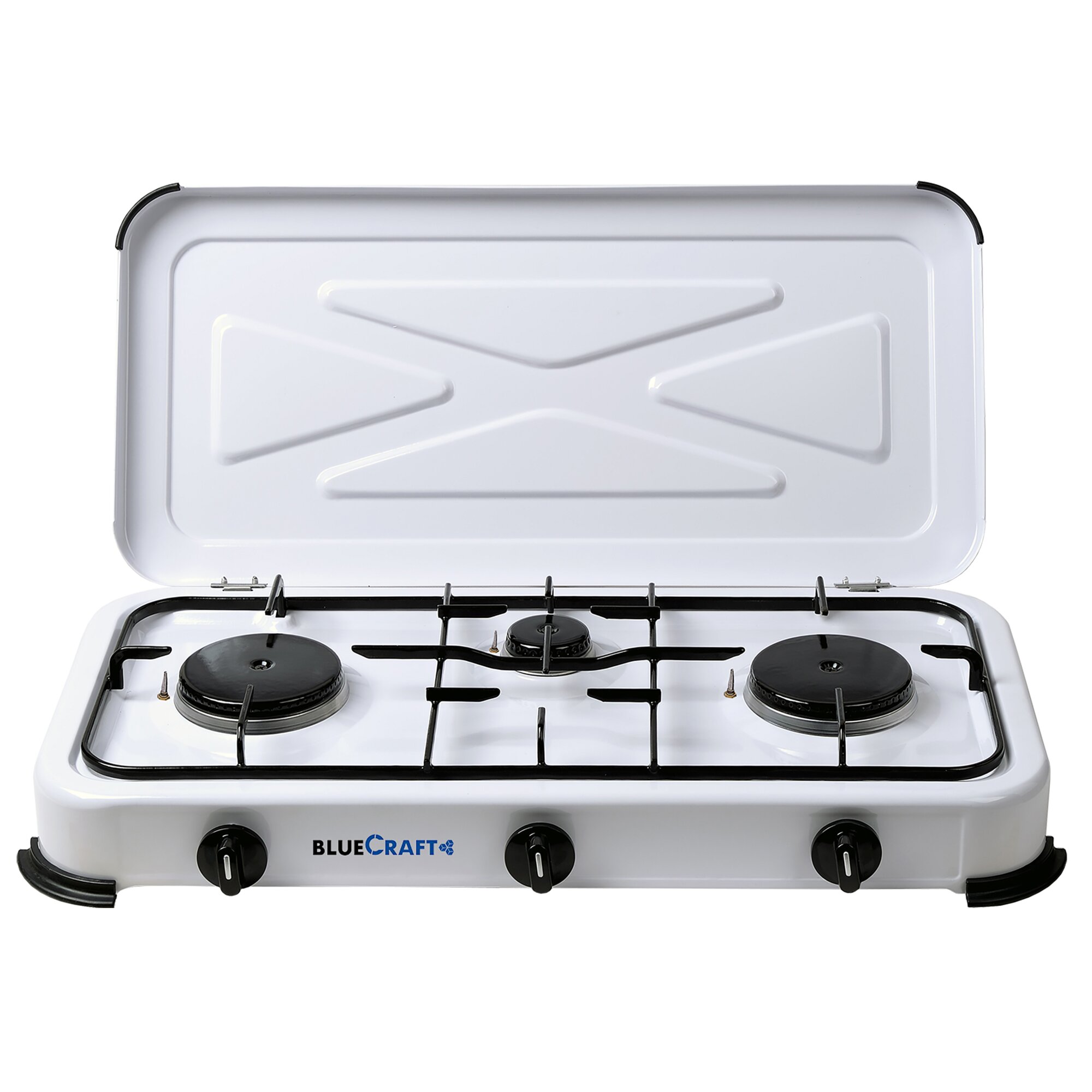 Camping Stove Bluecraft, 3 Burners with Flame Failure Device