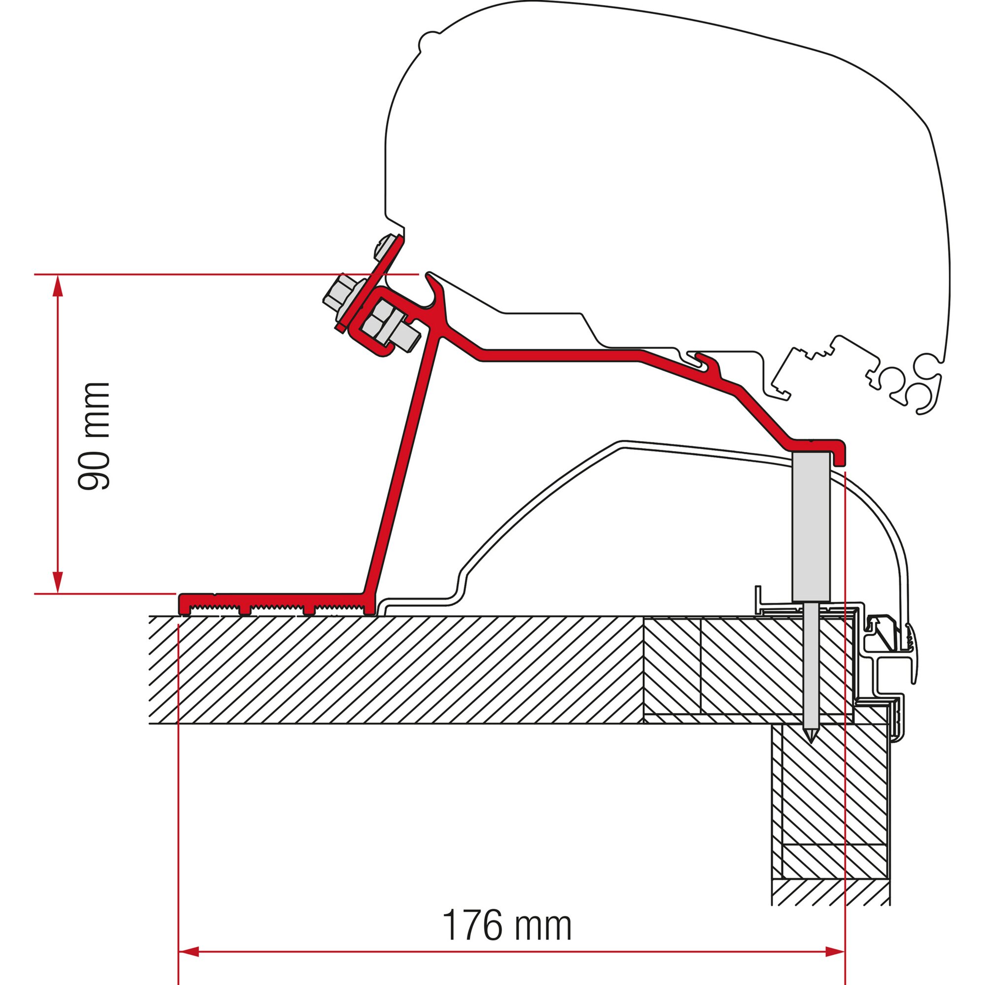 Awning Adapter Kit Hobby Caravan for F80/F65