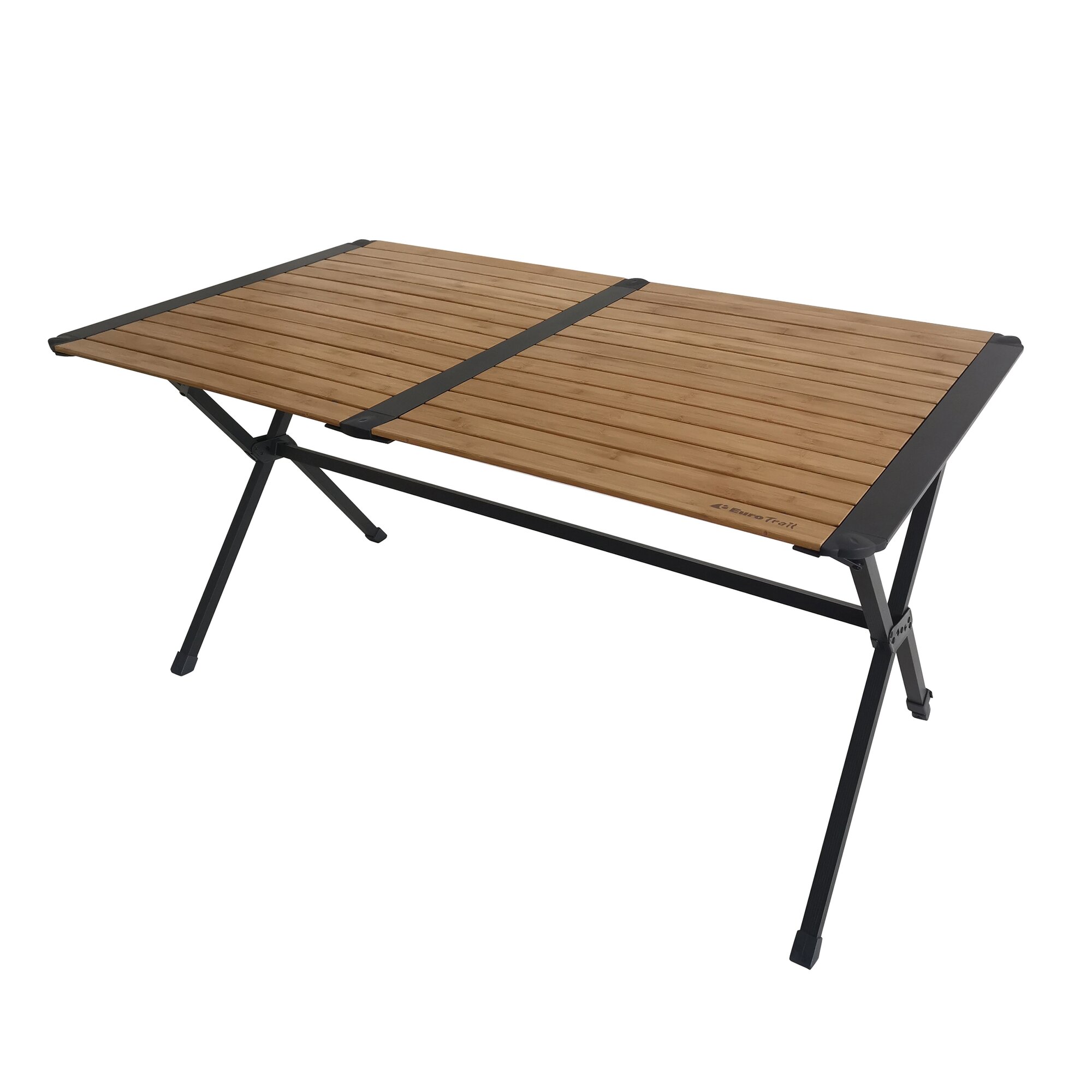 Bamboo Roll-Up Camping Table Chambery, 140 x 70 cm