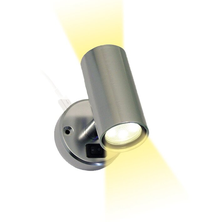 Surface-Mounted Spot Minitube D2 2 x 18 SMD USB