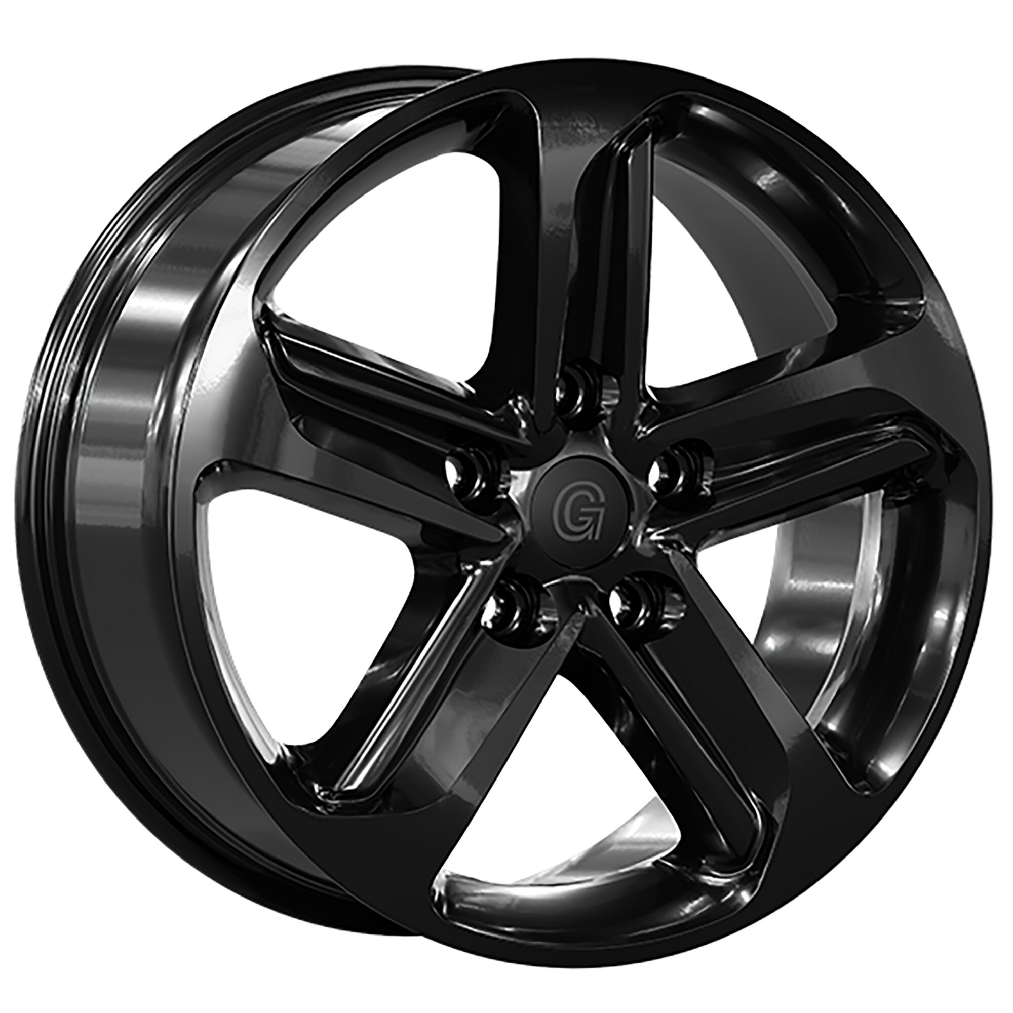 Aluminium Wheel Rim for Fiat Ducato with Light-Chassis, 1250 kg, black glossy, 6 x 16"