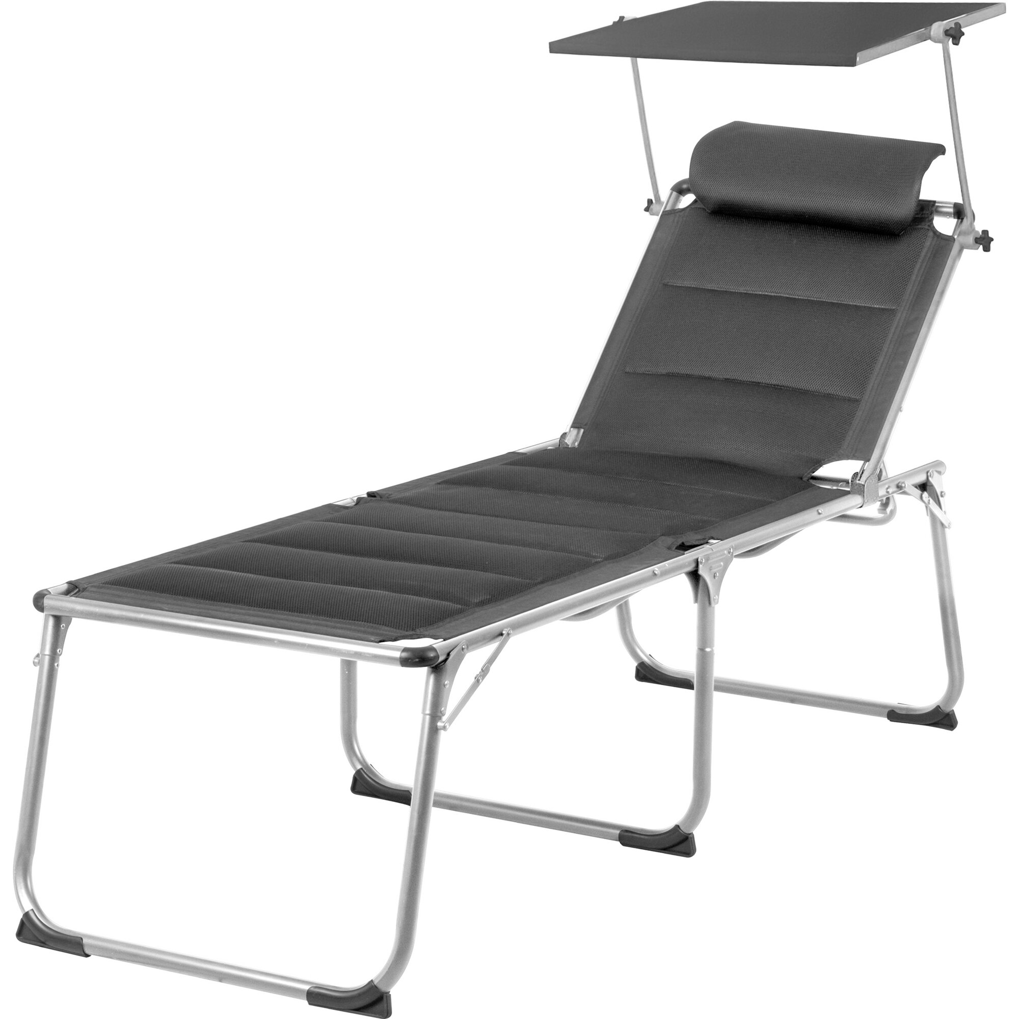 Marbella High H2L sun lounger, charcoal grey