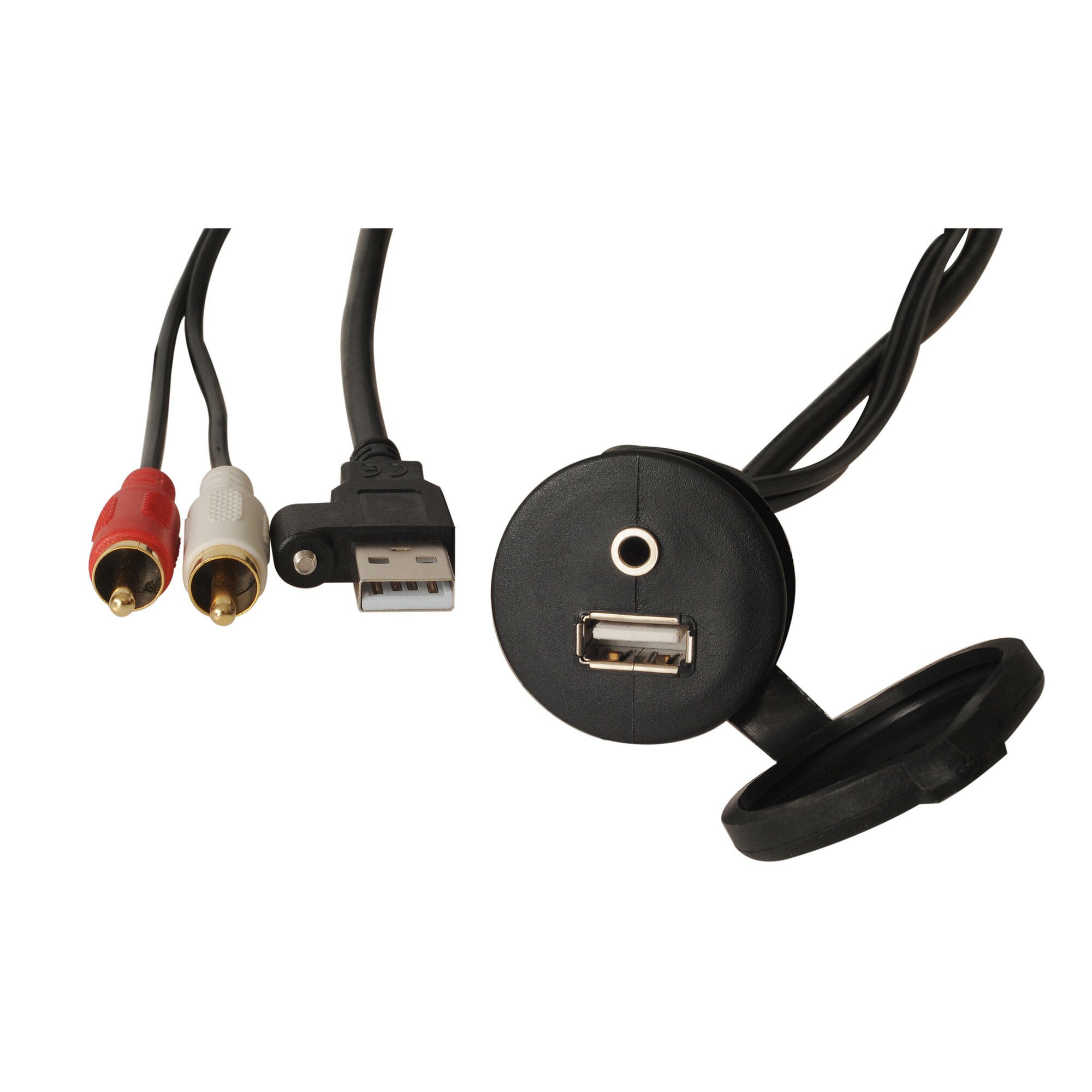 USB-/AUX-Extension 2 M with Installation Socket