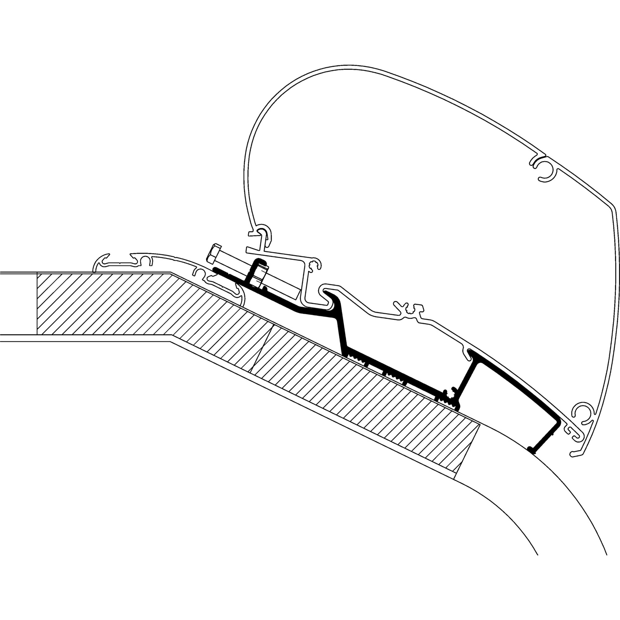Roof Adapter LMC Liberty TI/ TEC for TO Series 6 and 9, 4,50 m