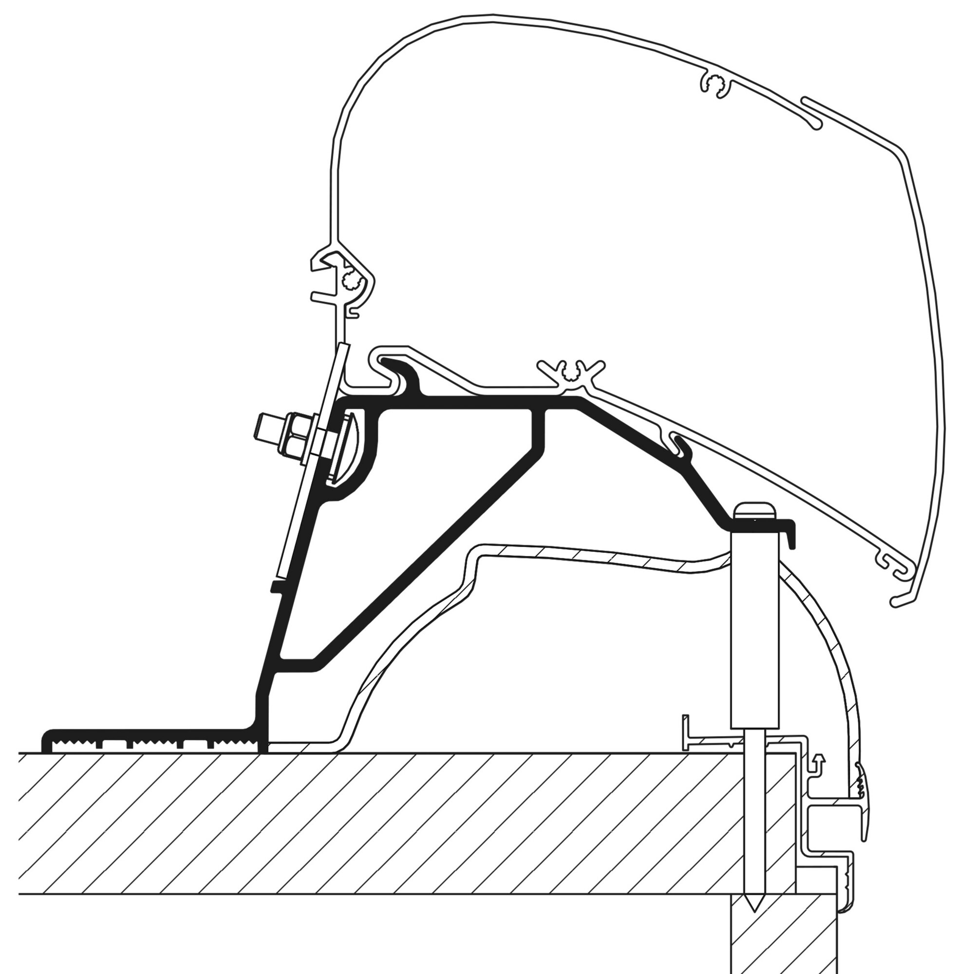 Roof Adapter For Hobby Caravans built since 2014 For TO Series 6 And 9