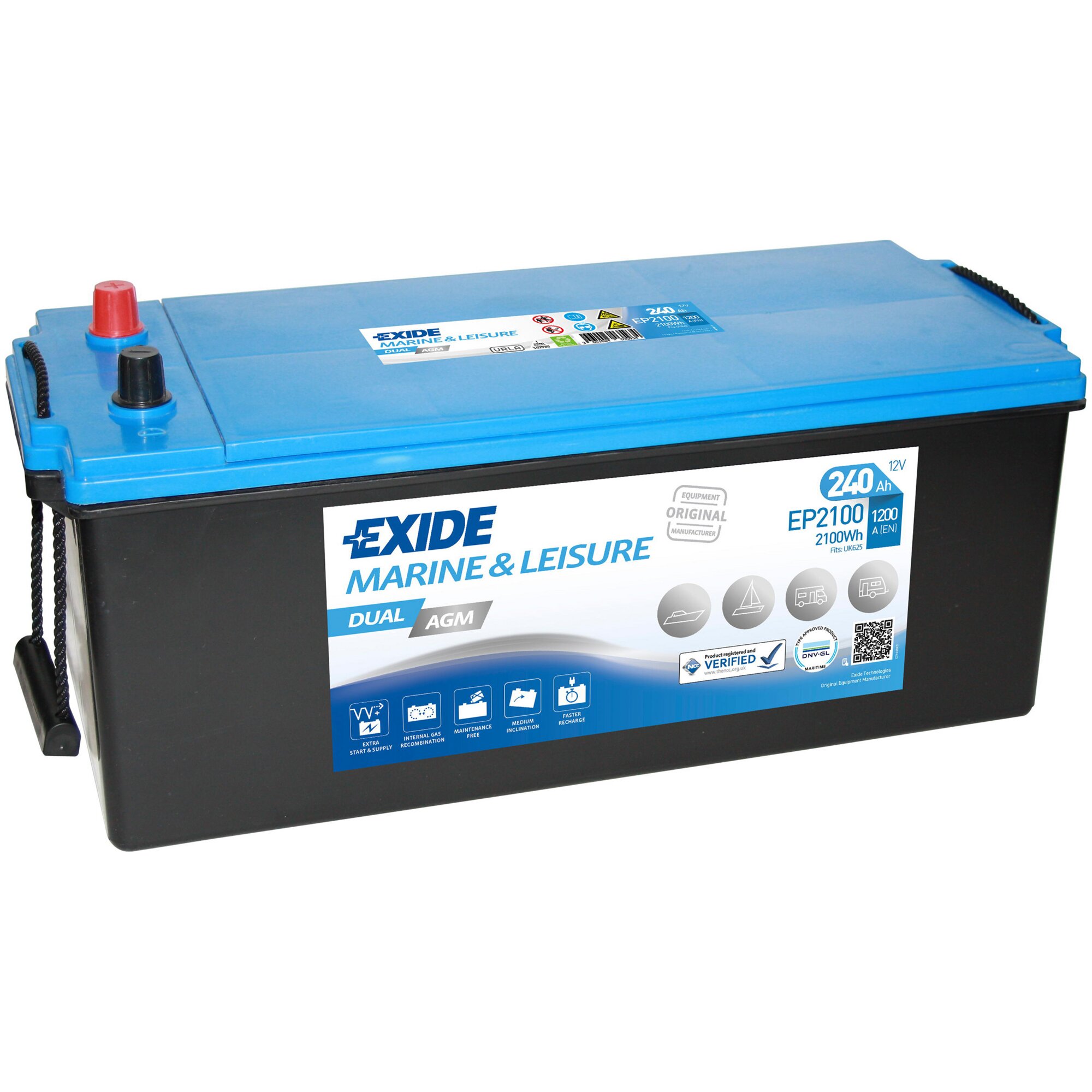 Battery Dual AGM, 240 Ah