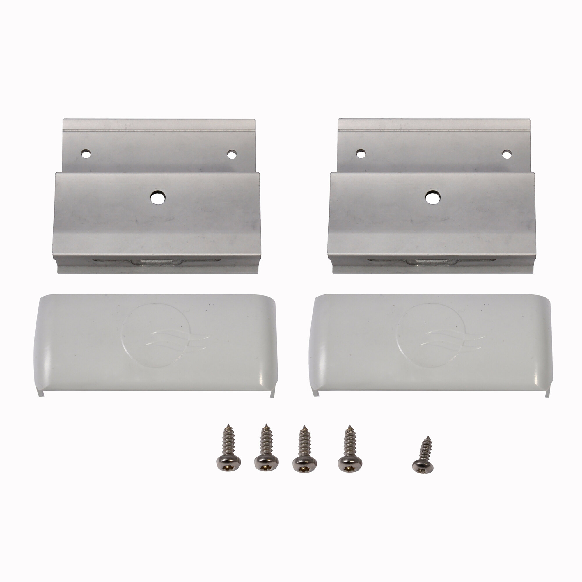 Support Brackets with Cover Caps for Thule Roof Rack, grey