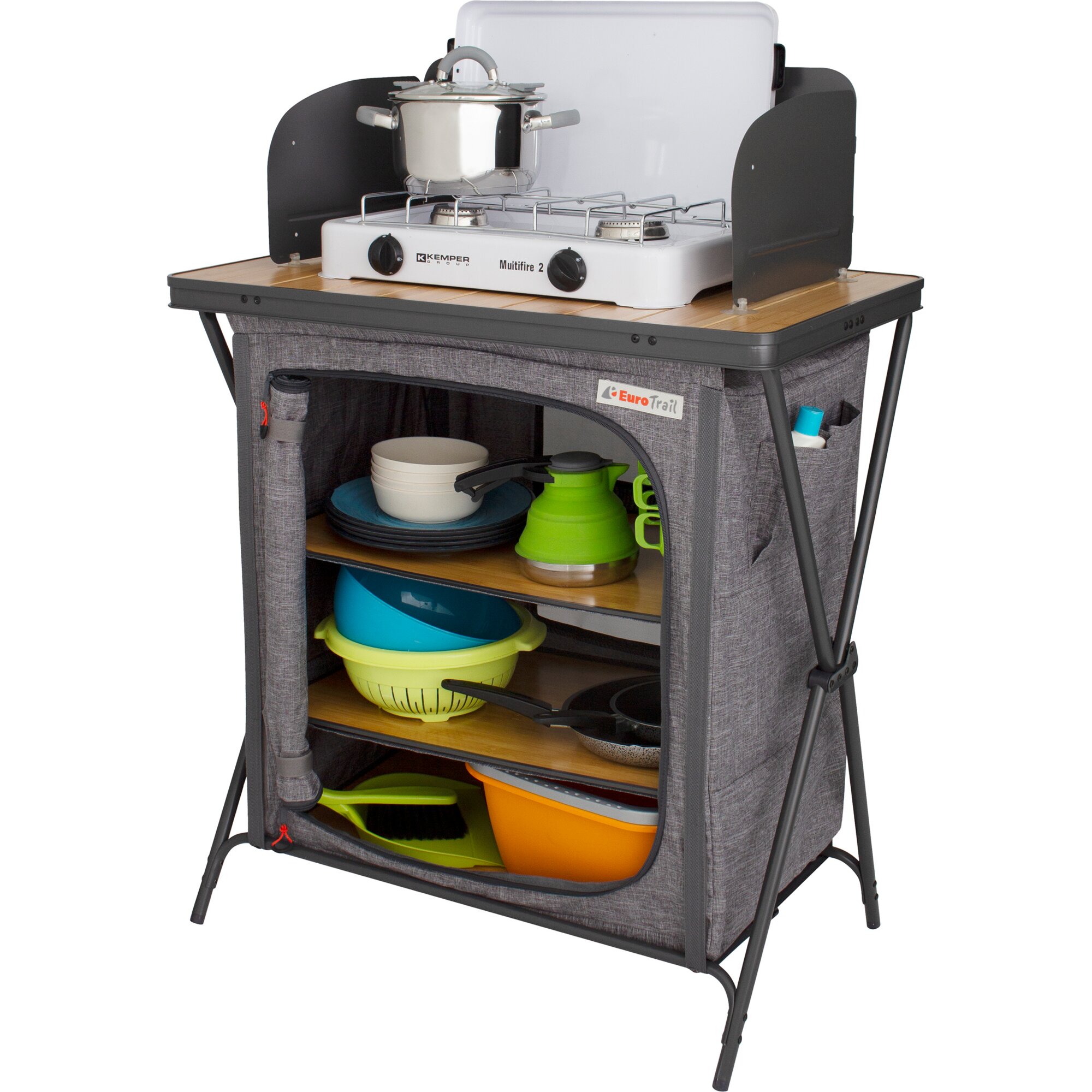 Camping Cabinets Nova, dark grey, Lecce