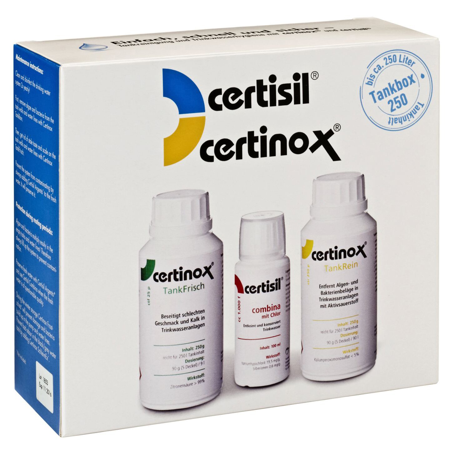Complete Set Cleaning and Disinfection certibox 250 Set
