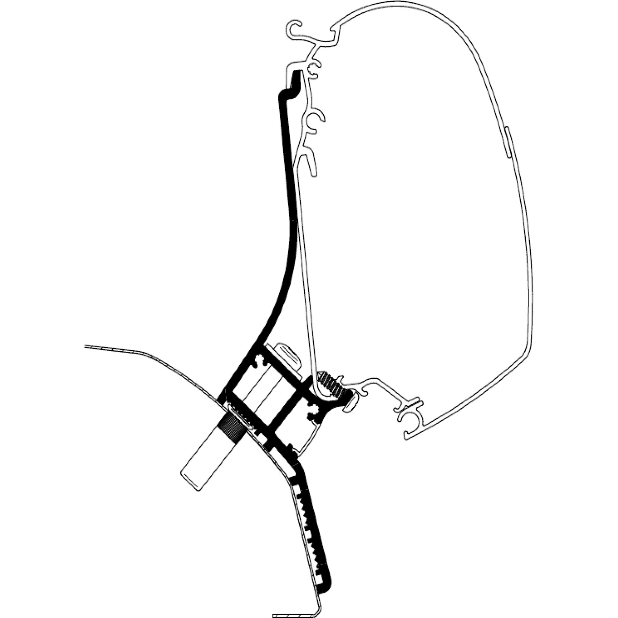 Adapter for Fiat Ducato built since 2006/07 H2 for TO 5200, 3,15 m