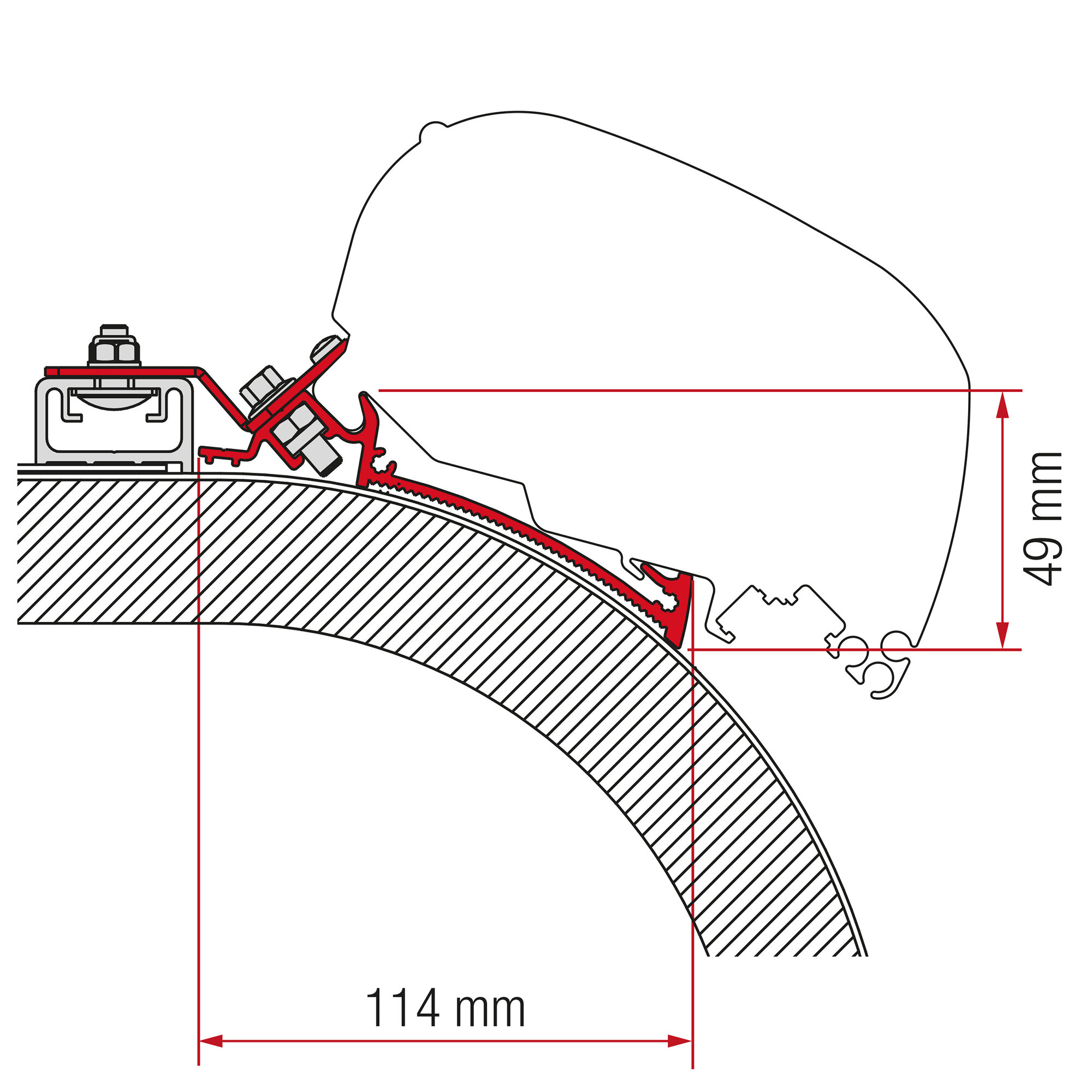 Awning Adapter Rapido Distinction for F80/F65