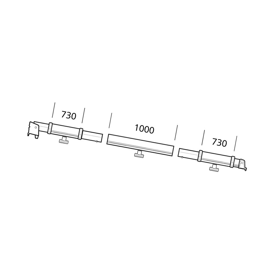 Clamping Profile Thule Residence/ Panorama, left-hand