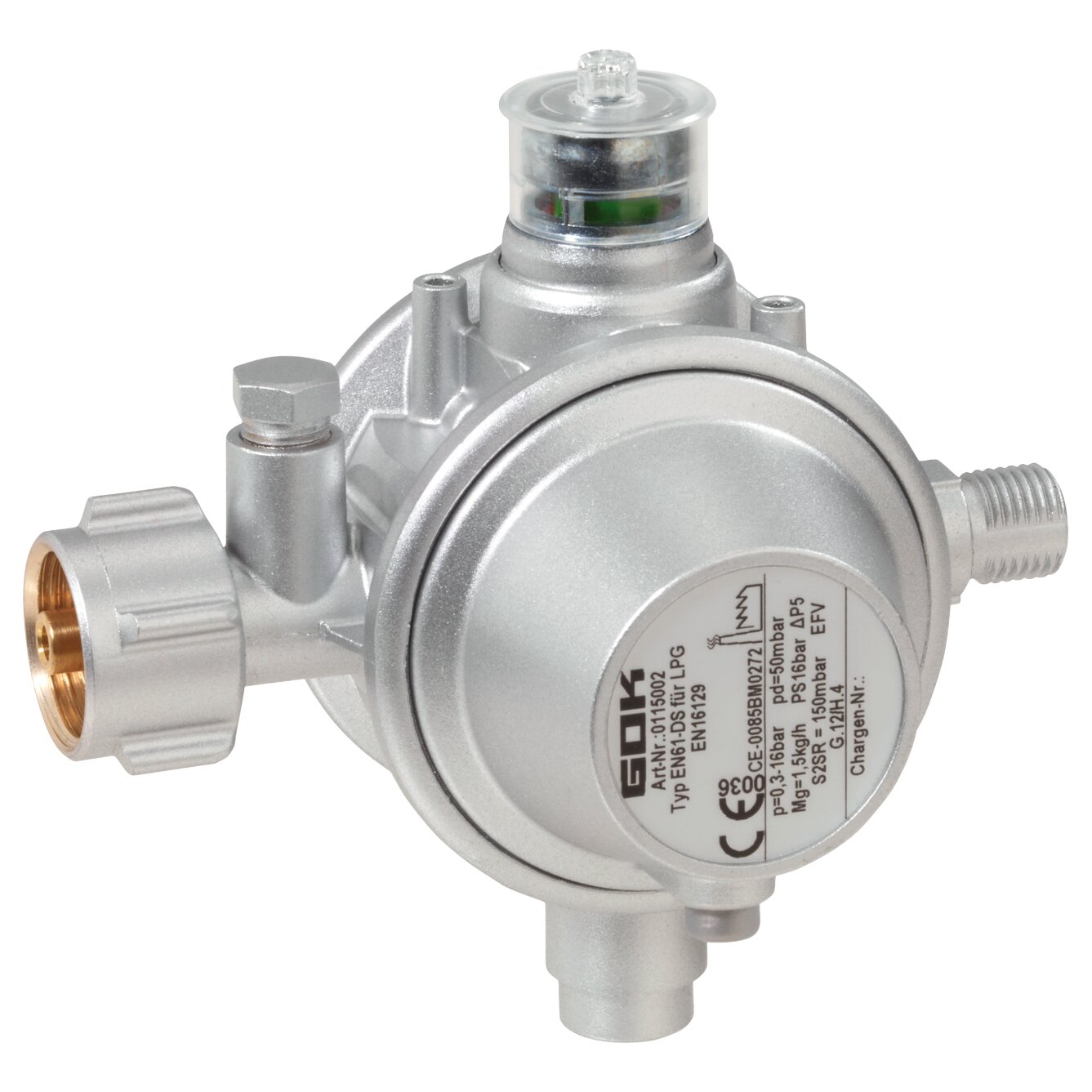 Gas Regulator 1.5 kg/h KLF x G1/4LH-KN UEDS SBS
