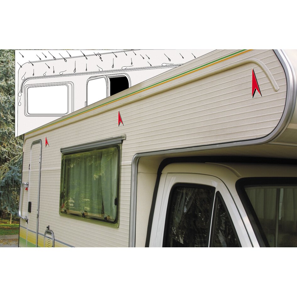 Rain Gutter Drip Stop, white, 300 cm
