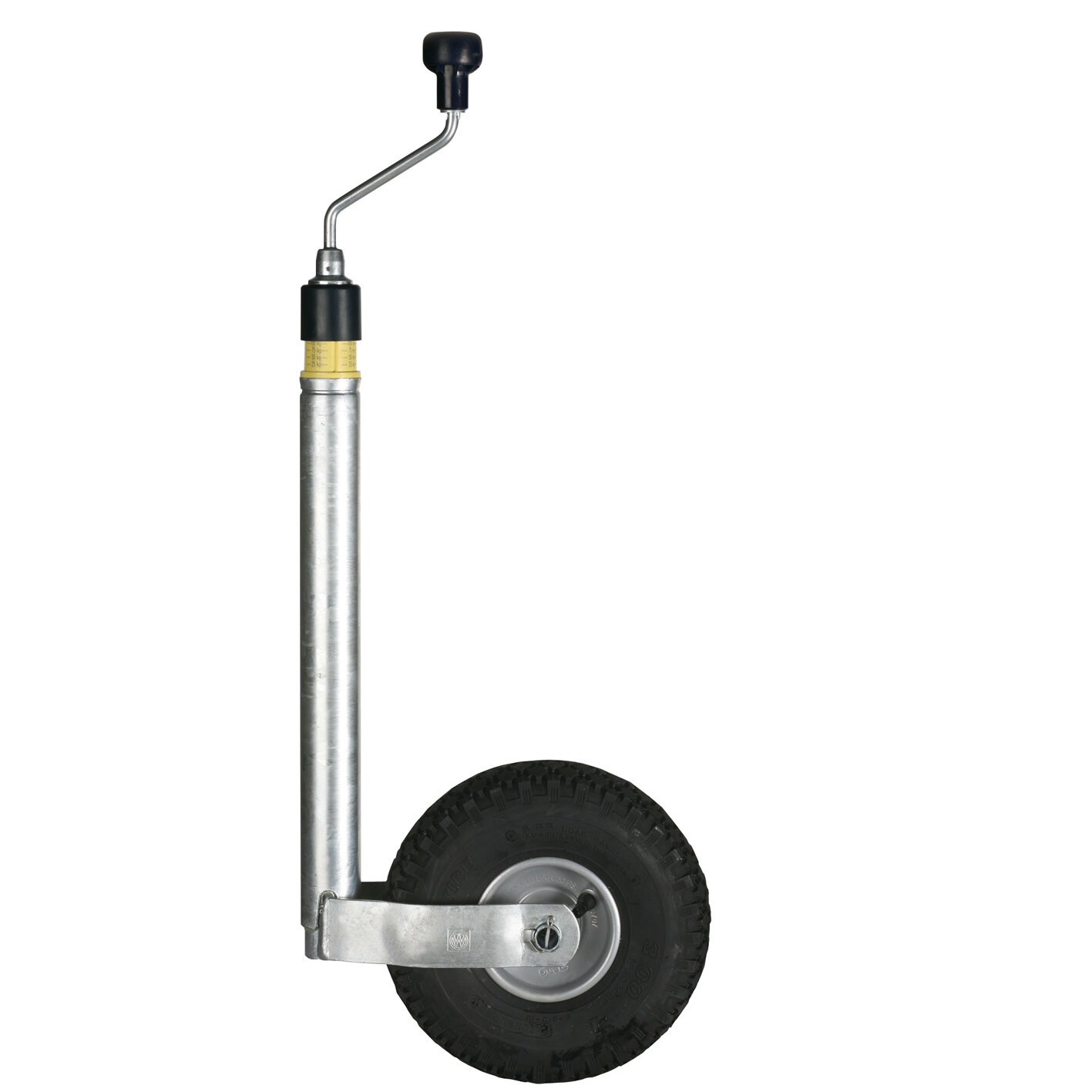Jockey Wheel with Bearing Load Indicator, 260 x 85 mm Steel Rim