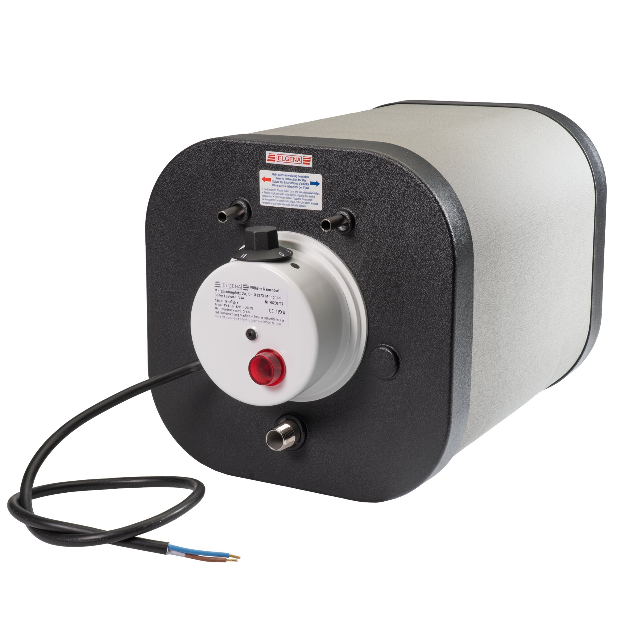 Pressure-Resistant Warm Water Systems, 15 l, 12 V, Nautic Therm
