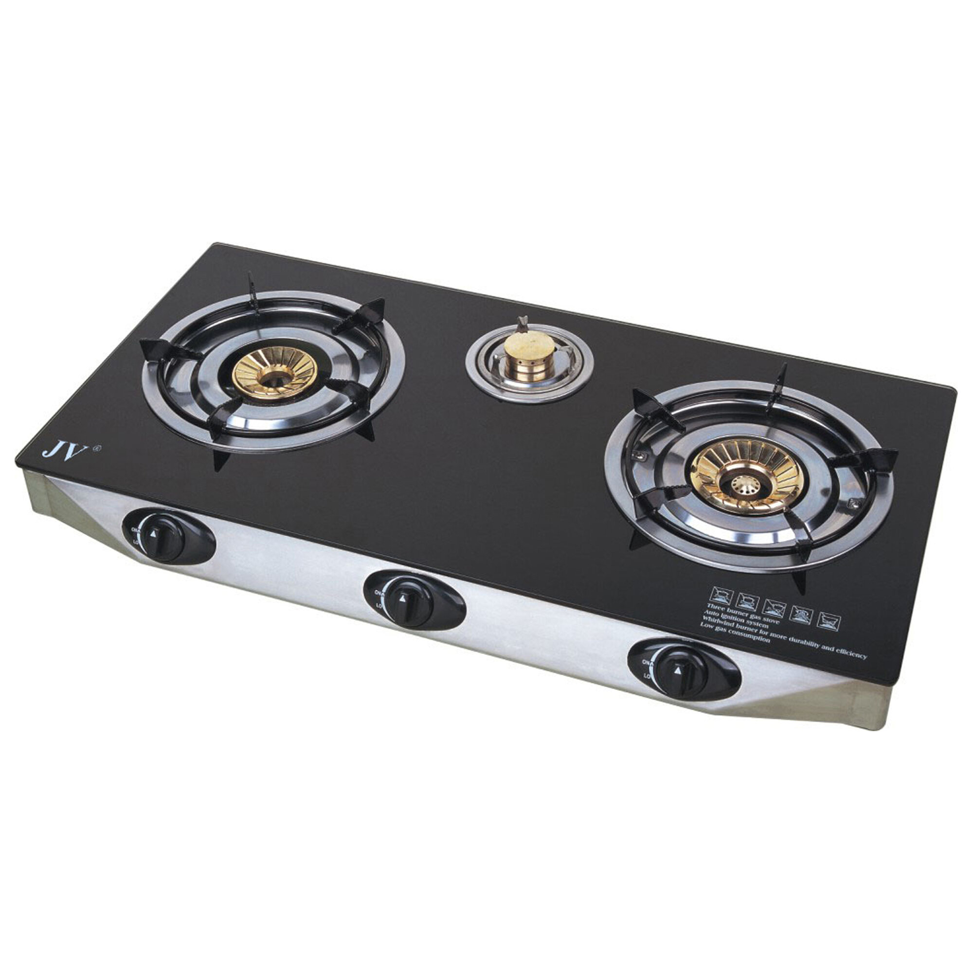 Stainless Steel Gas Stove, 3 burners