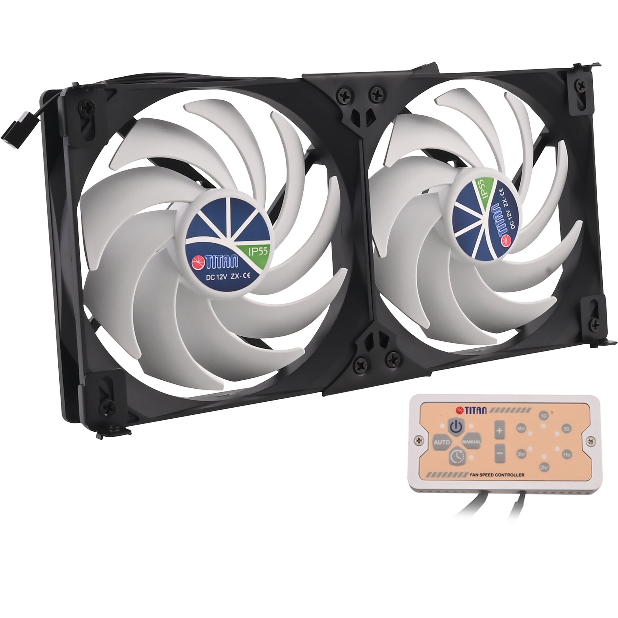 Refrigerator Double Ventilator Titan SC22V2+, 120 mm