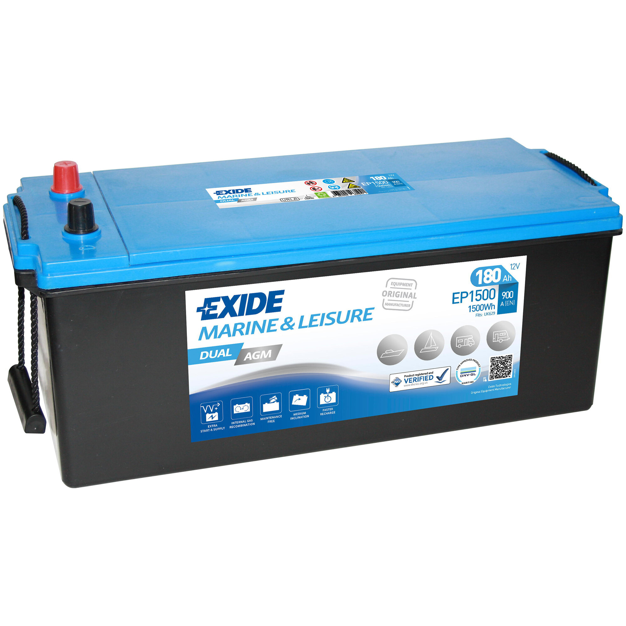 Battery Dual AGM, 180 Ah