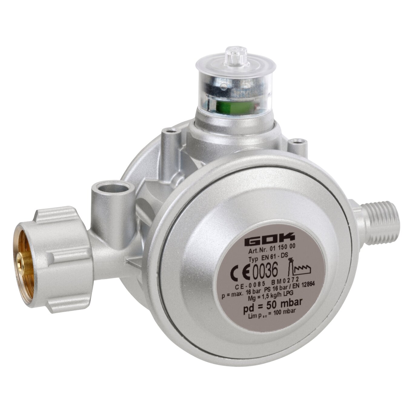Gas Regulator 1.5 kg/h KLF x G1/4LH-KN UEDS